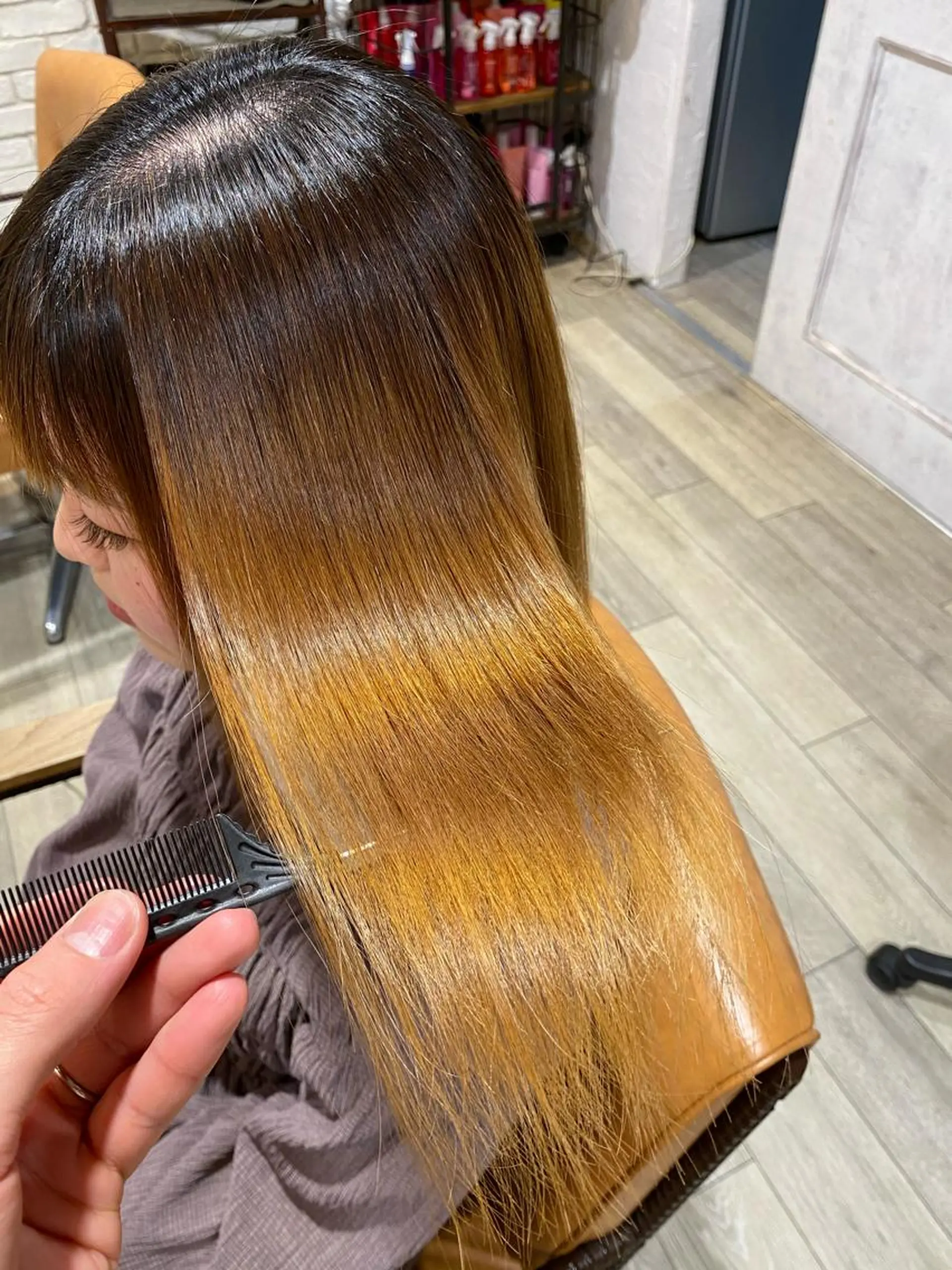 ミディアム カラー パーマ メンズ 縮毛矯正 Keshiki大名 安部 真輝のヘアスタイル