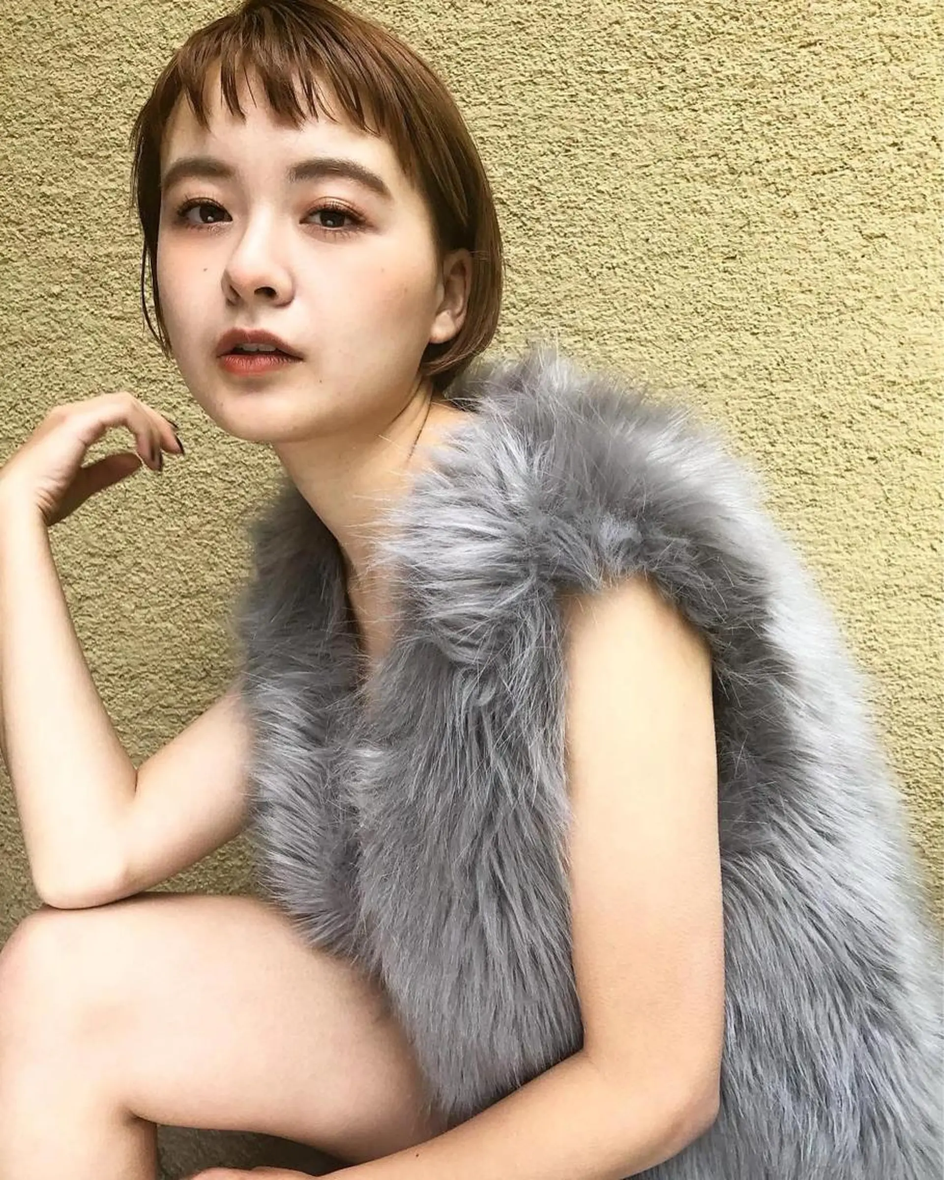 ショート カラー ショートボブ ベリーショート オリーブカラー ボブ マニッシュショート ショート/ボブ/ 心斎橋/宮脇美奈のヘアスタイル