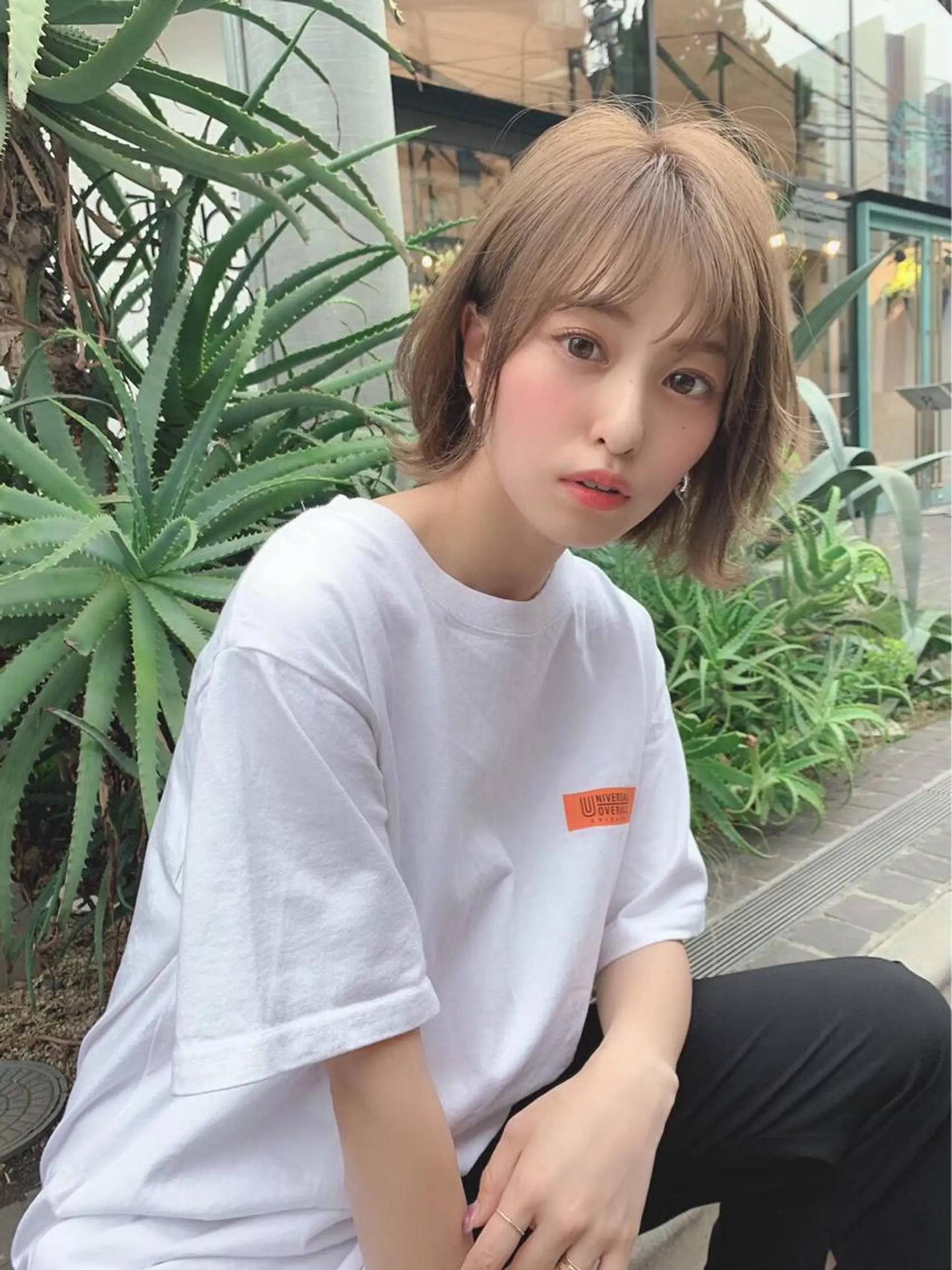 ショート カラー ヘアアレンジ 【赤み消しカラー】 中野浩太のヘアスタイル