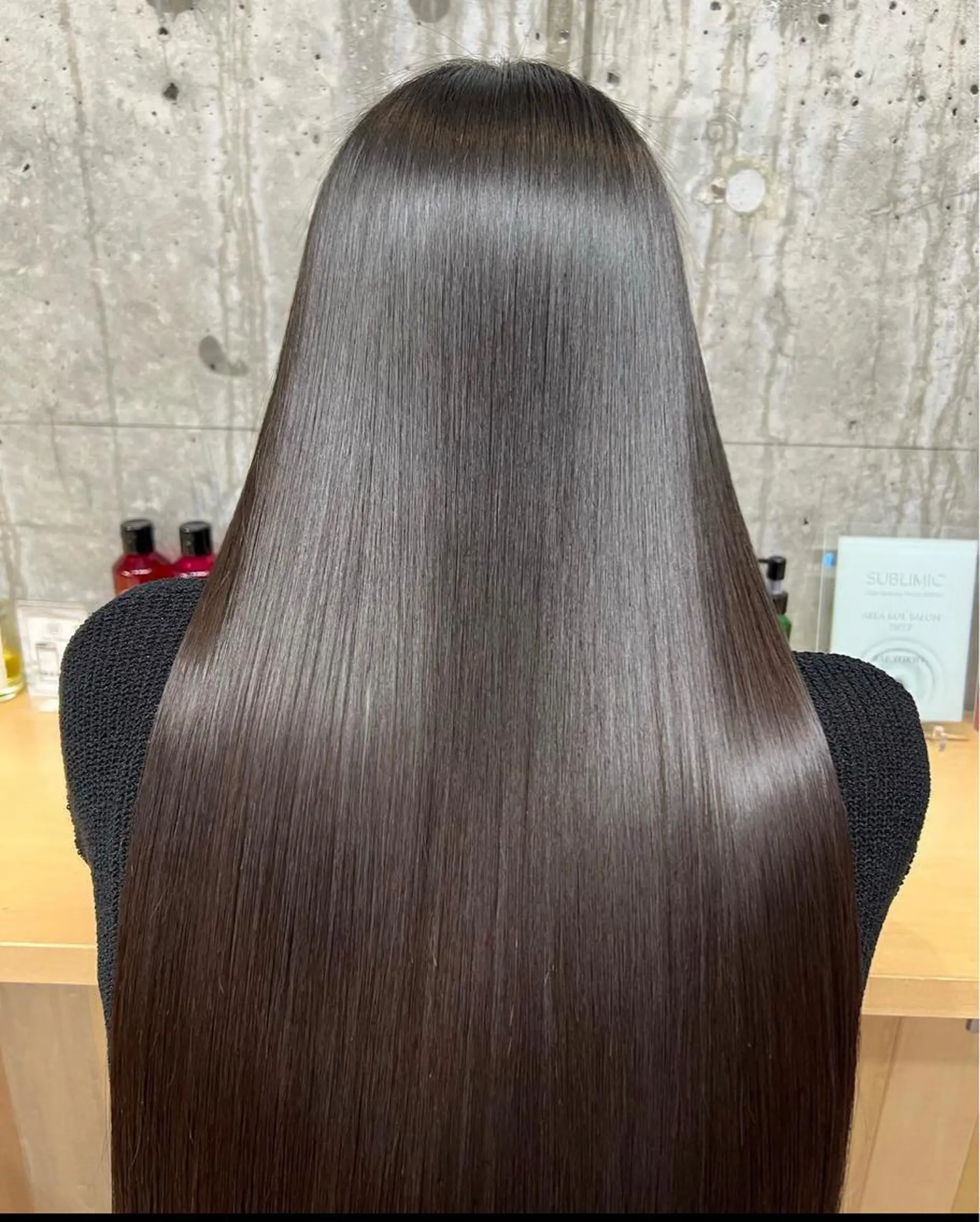 セミロング 山崎/ボブ縮毛矯正 レイヤー髪質改善のヘアスタイル