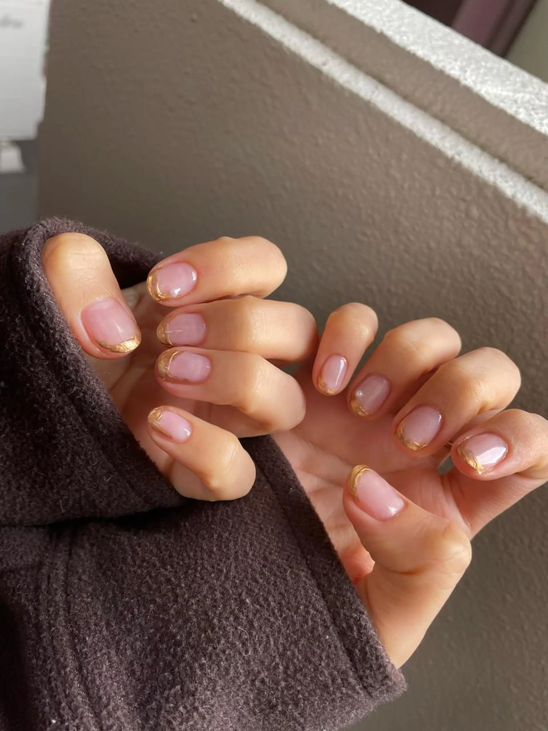 ネイル フレンチネイル ミラーネイル 奥園 良恵のネイルデザイン