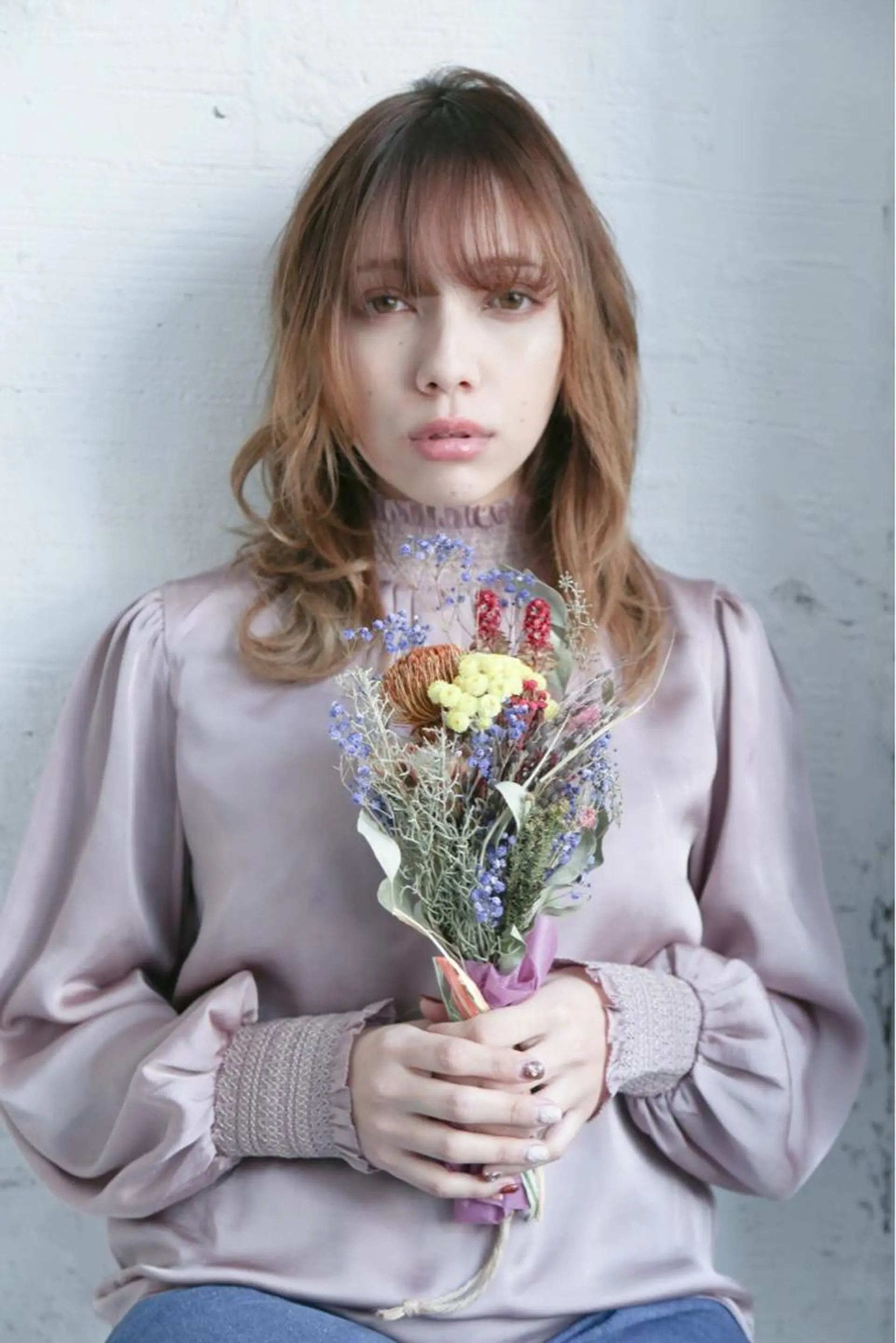 ミディアム パーマ 野崎 ひかりのヘアスタイル