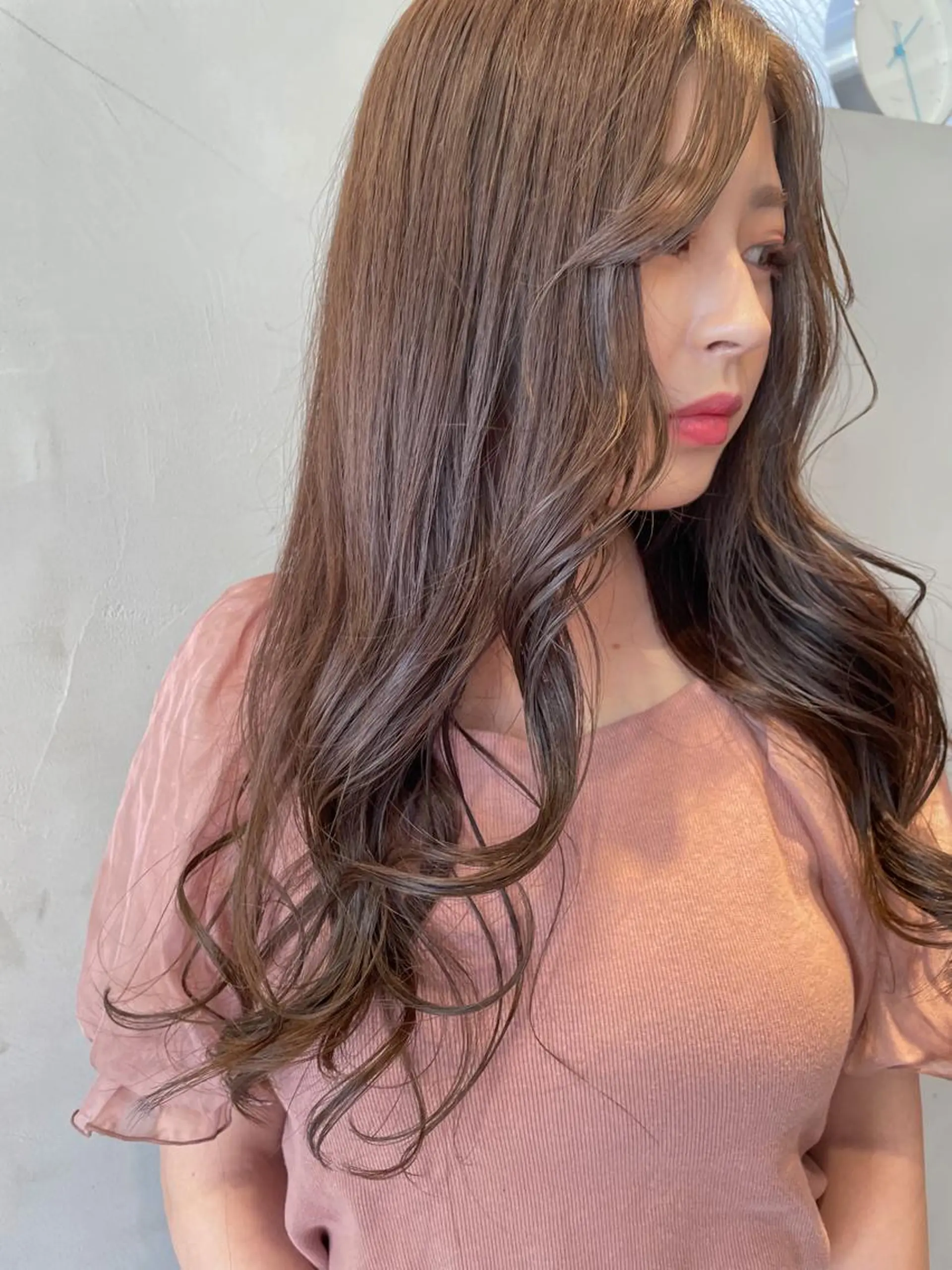 ロング カラー ヘアカラー トリートメント ヘッドスパ ヘアセット 圧倒的透明感カラー nana🦕のヘアスタイル