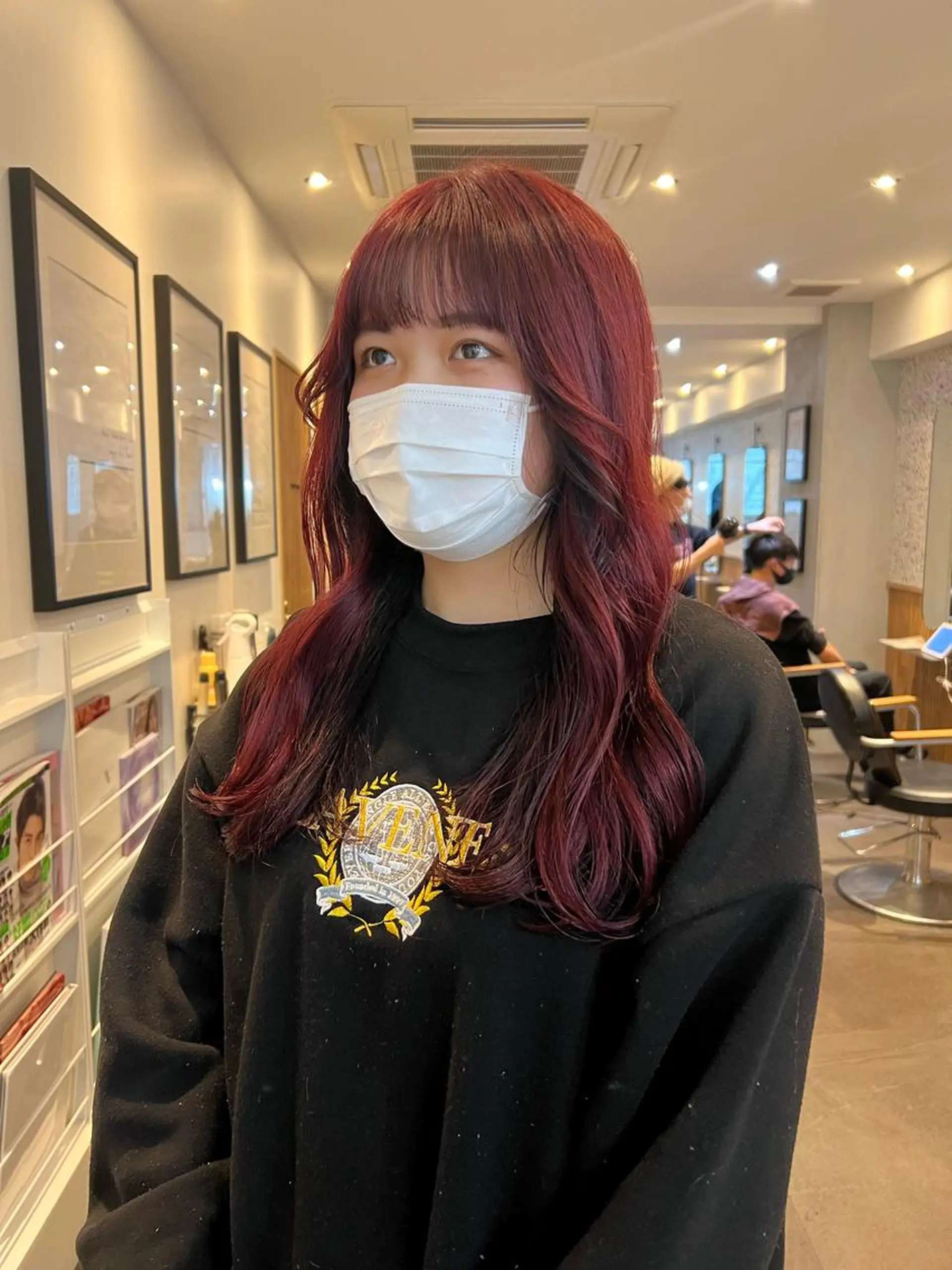 ロング カット ヘアカラー 渋谷/暖色系カラー kotoha🍊のヘアスタイル