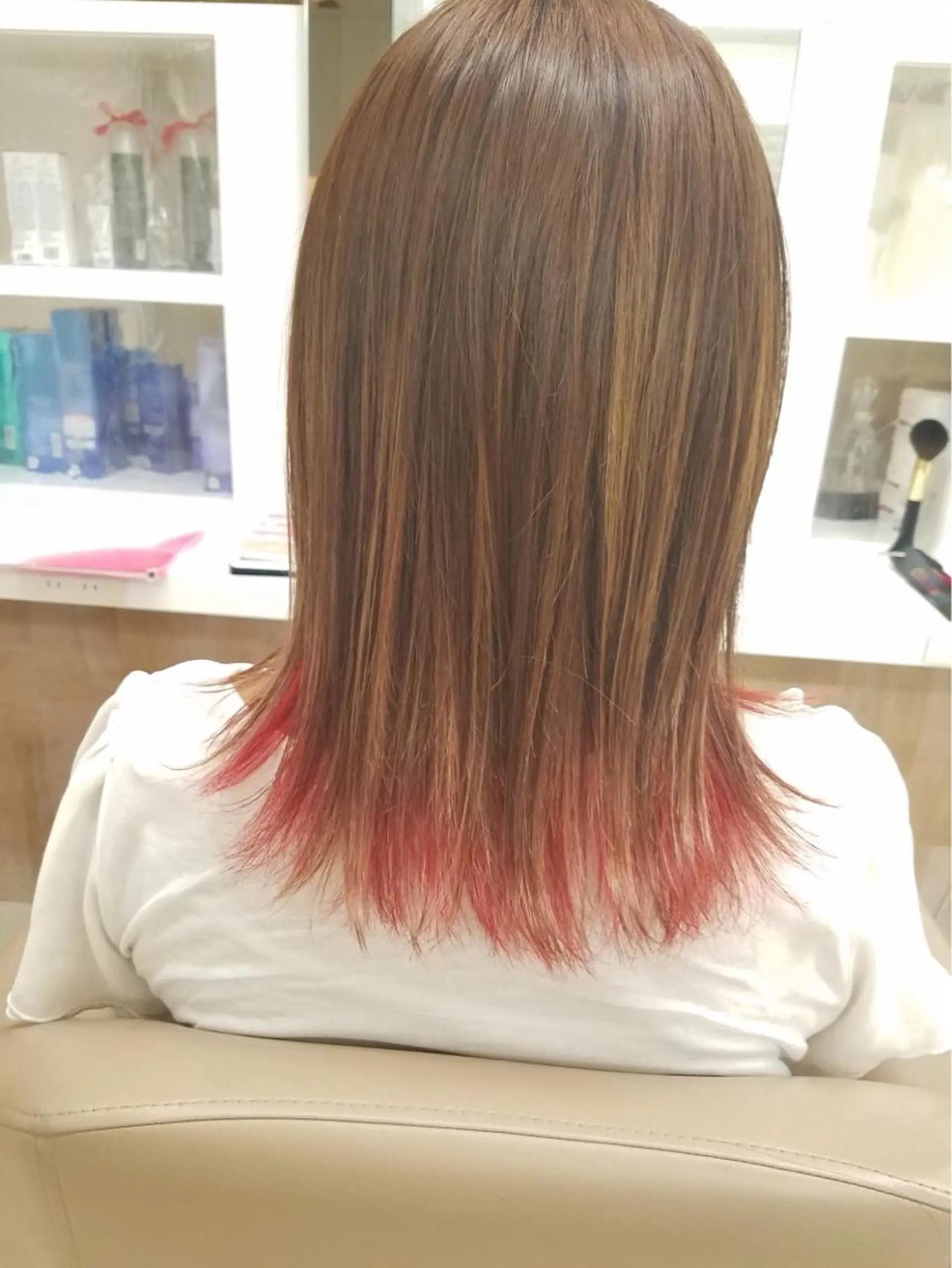 セミロング カラー ヘアアレンジ マツエク・マツパ ブリーチ 大人可愛いをご提案✨ 宮崎　雅美のヘアスタイル