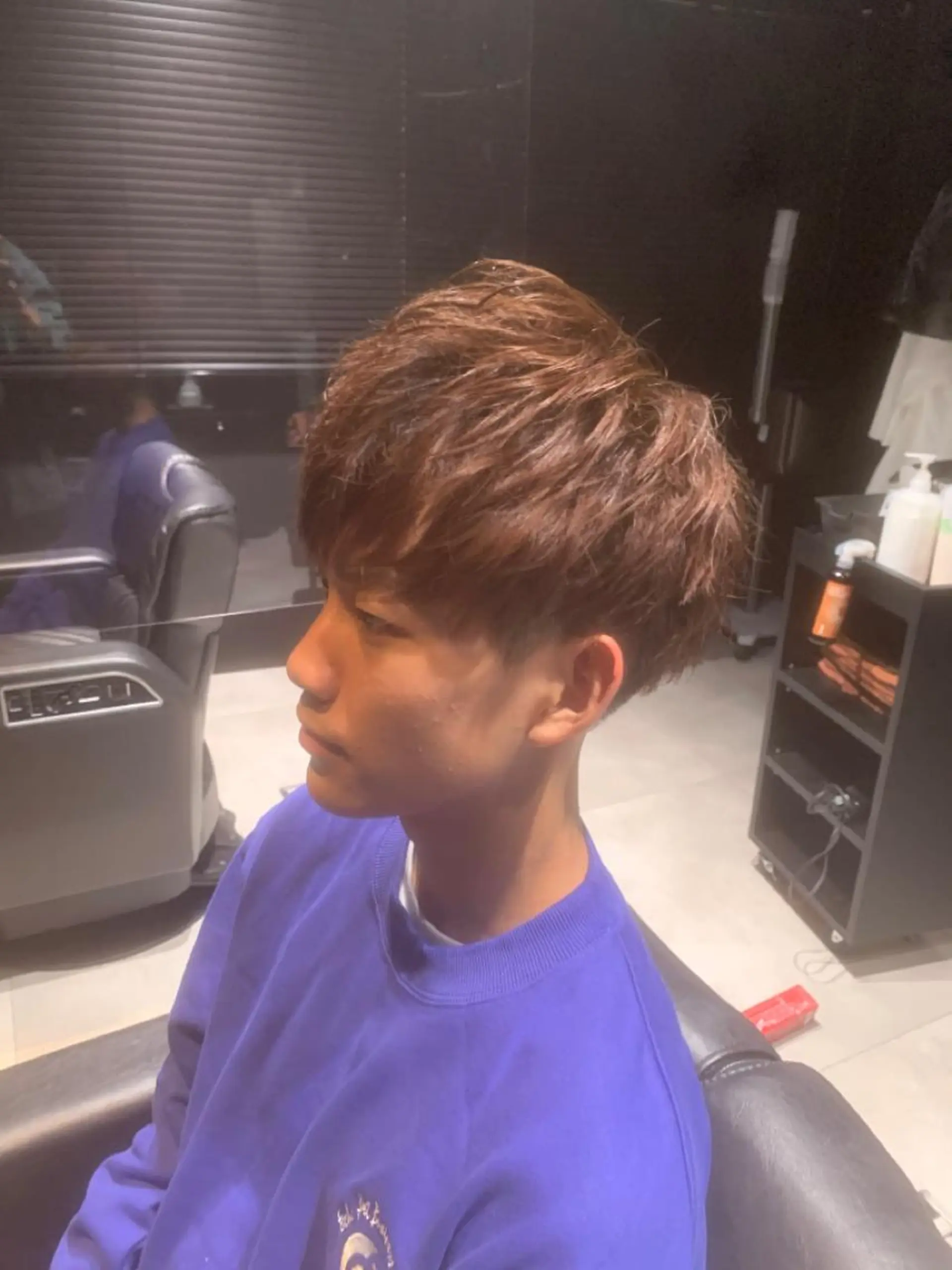 ミディアム 阿部 春道のヘアスタイル