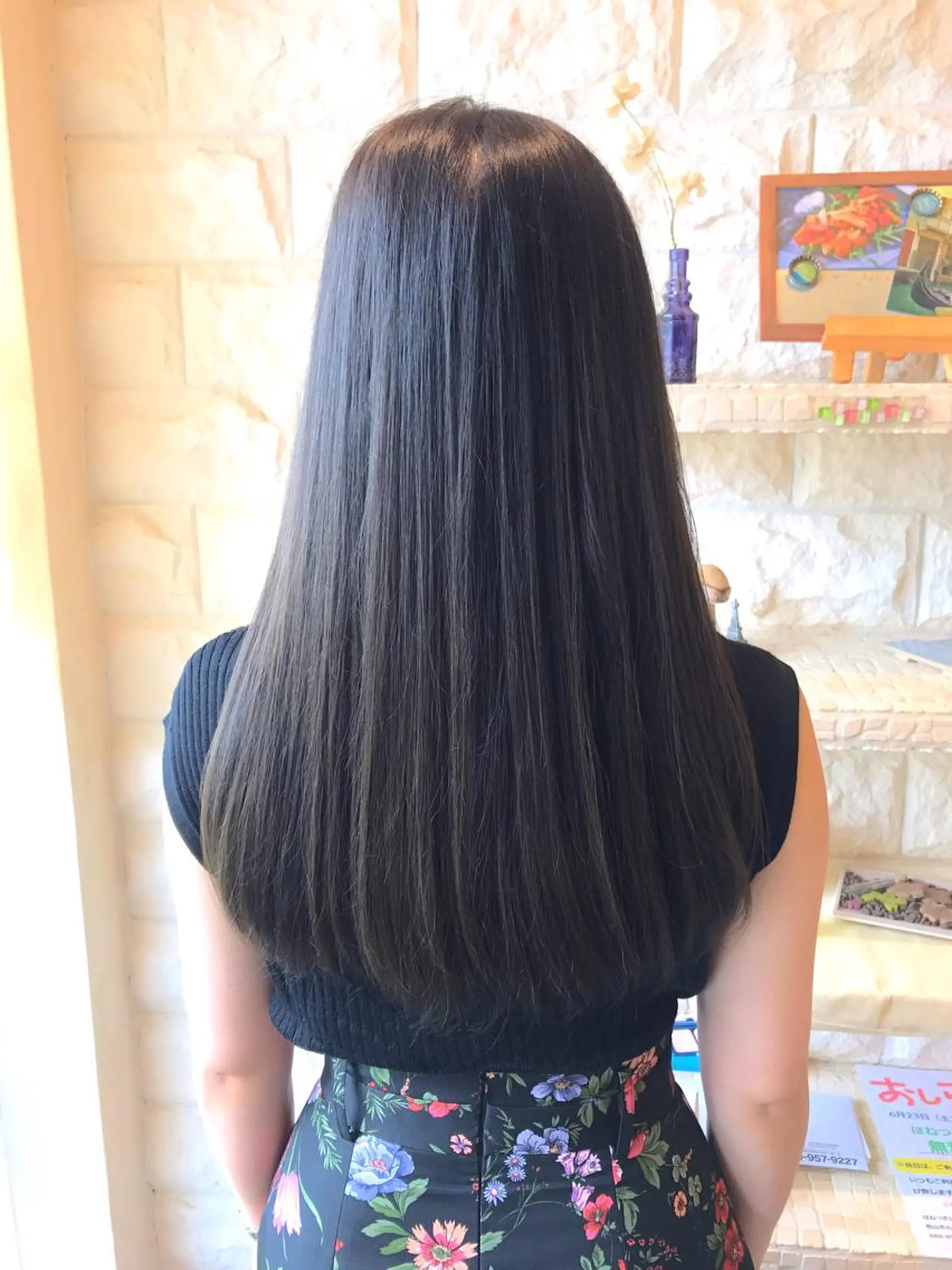 ロング カラー パーマ アディクシーカラー ブルーカラー ブルージュ ストレートパーマ 縮毛矯正 土居 正季のヘアスタイル