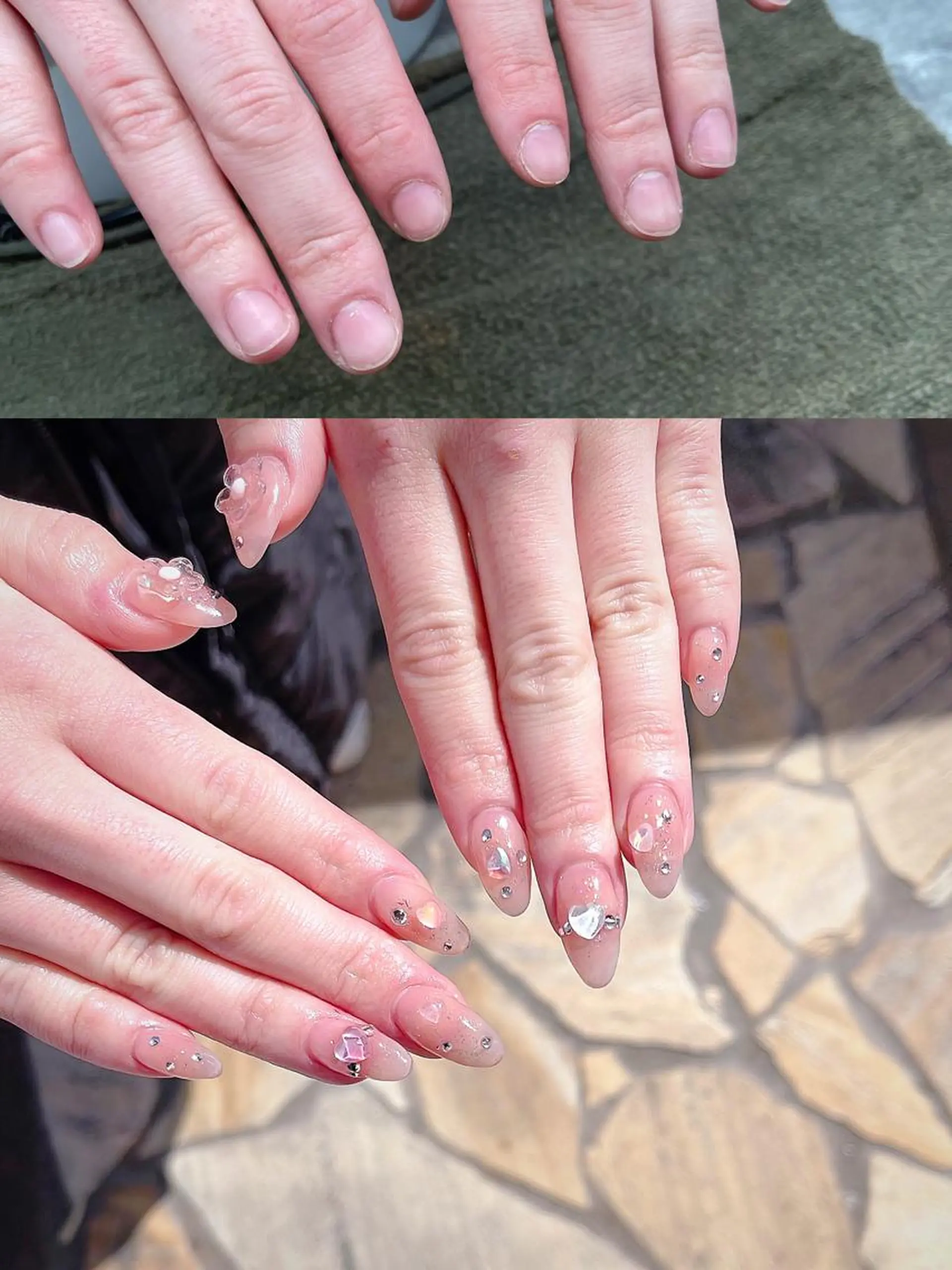 セミロング めぐみのネイルサロン スタッフ練習のネイルデザイン