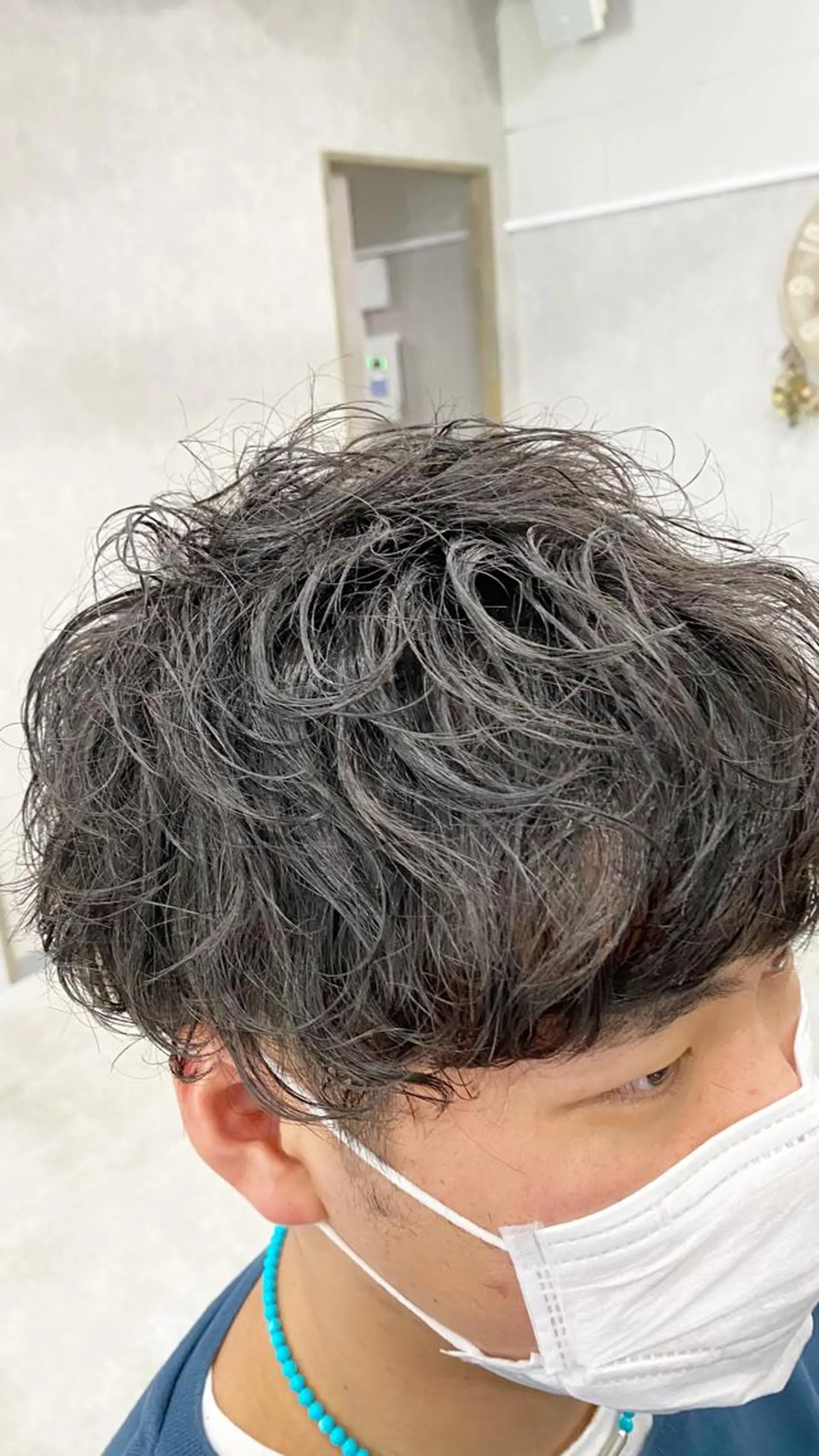 パーマ メンズ カット パーマ ⭐️ショート⭐️美髪 矯正⭐️水口陸のヘアスタイル