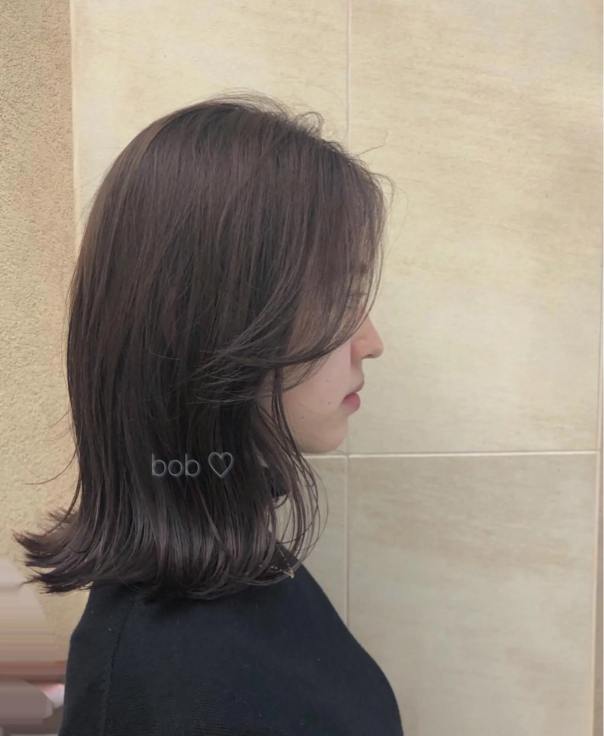 ミディアム カラー 切りっぱなしロブ カット トリートメント 🌿ニュアンス/髪質 改善🌿Fukudaのヘアスタイル
