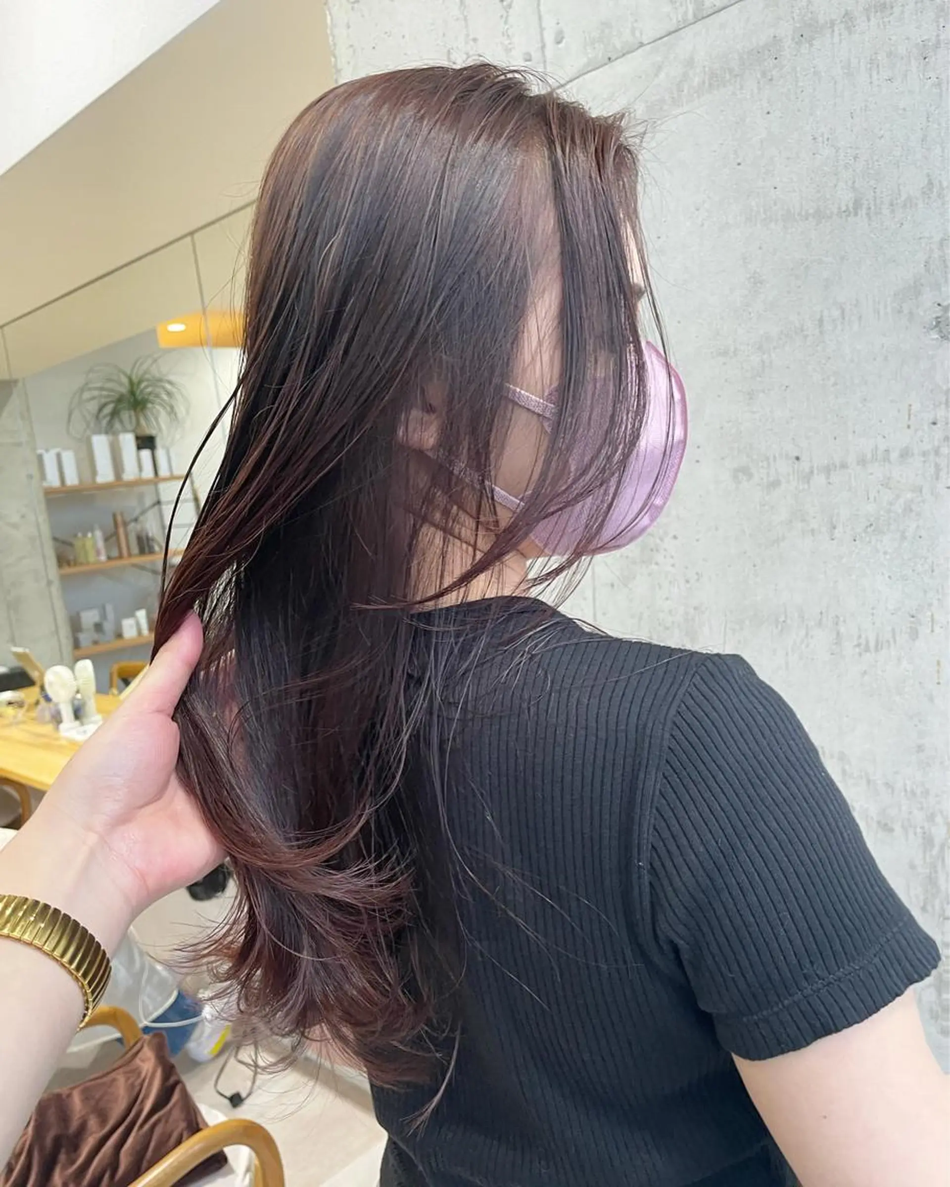 ロング カット ヘアカラー トリートメント ✨透明感カラー/縮毛 恵比寿HAYATO✨のヘアスタイル
