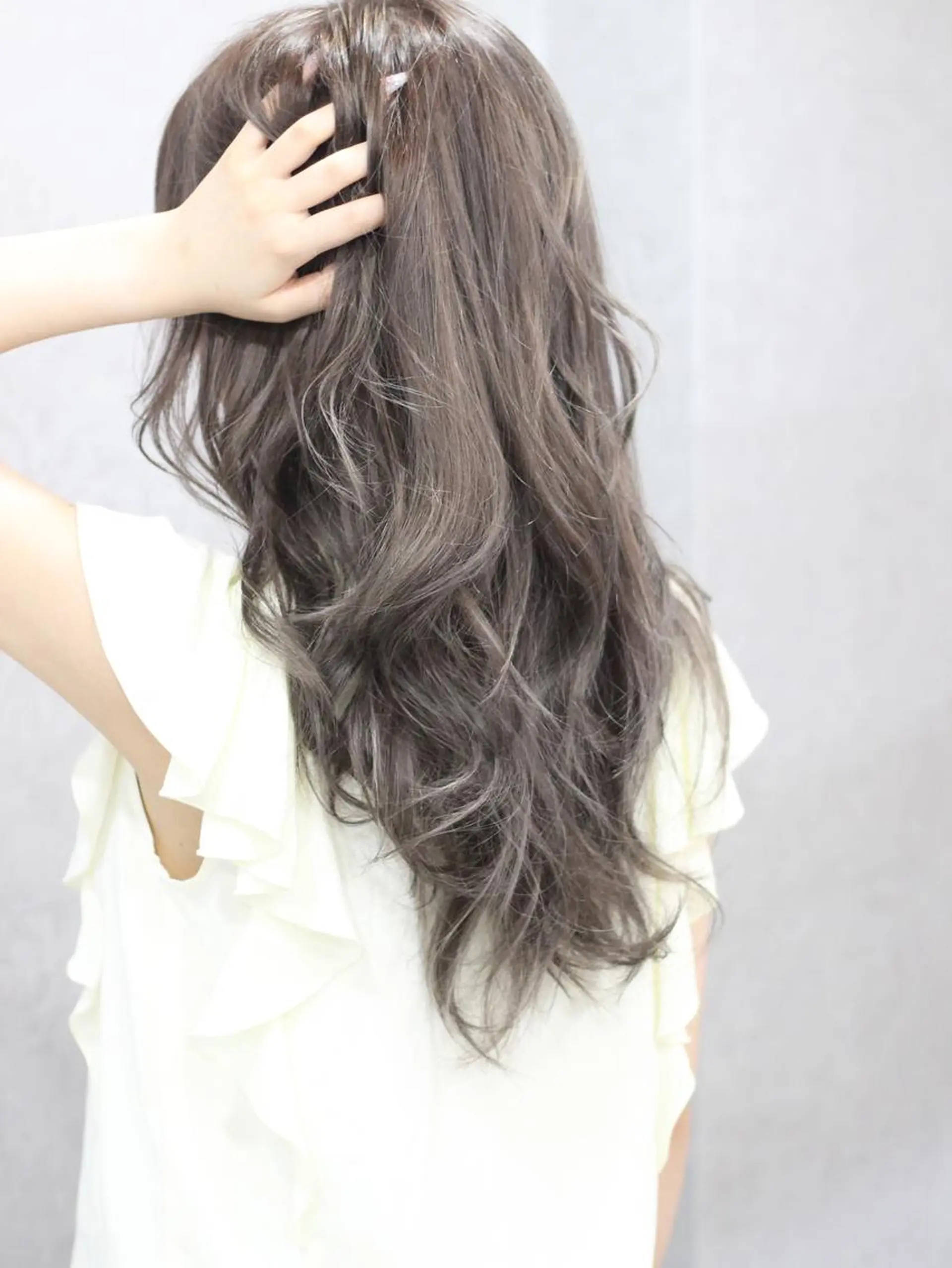 セミロング カラー チビ編み込みエクステ シールEXどぅ〜すのヘアスタイル