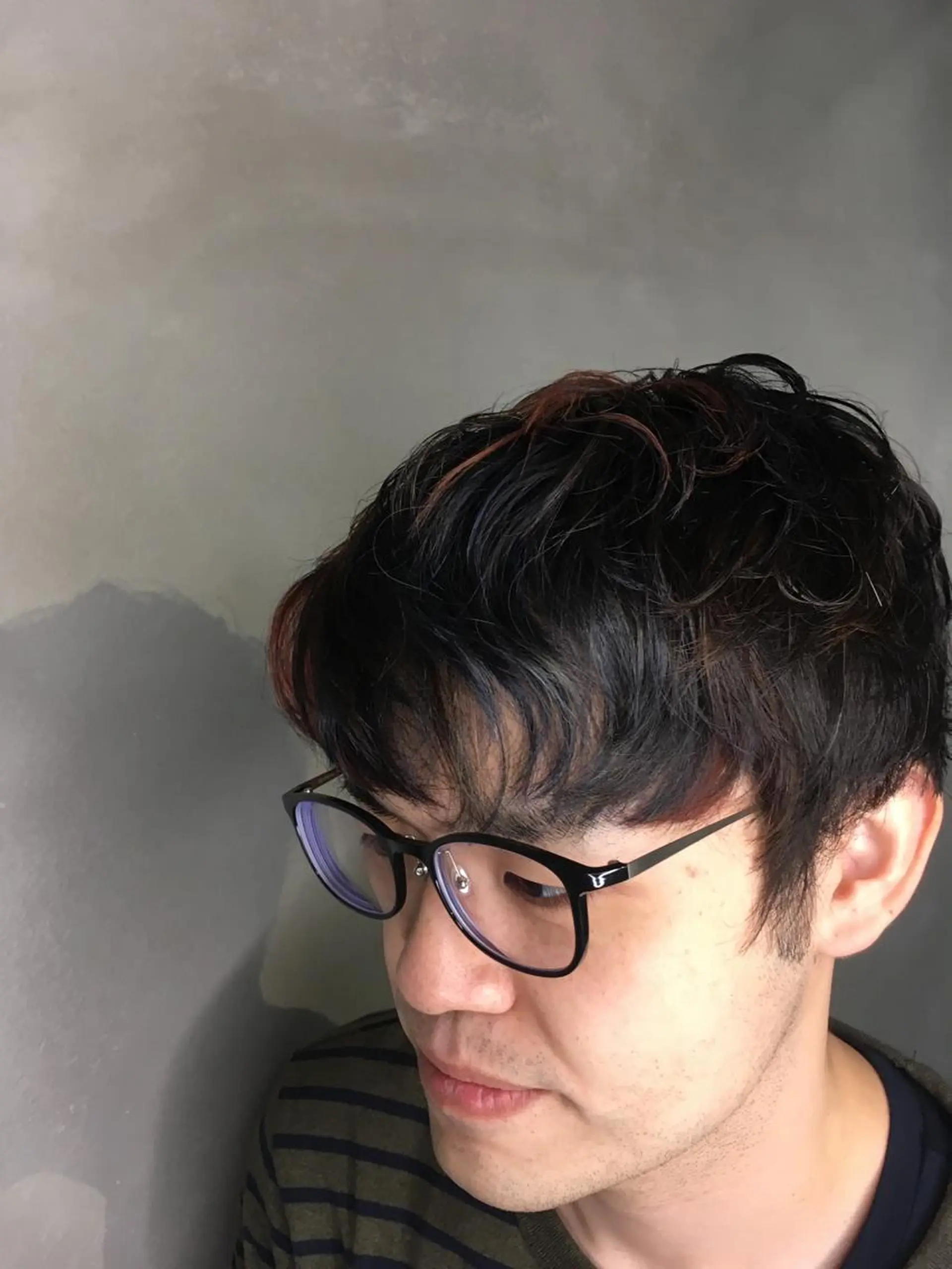 カラー パーマ メンズ メンズハイライト ハイライトカラー カット ヘアカラー パーマ くまがい みゆ【edge.】のヘアスタイル