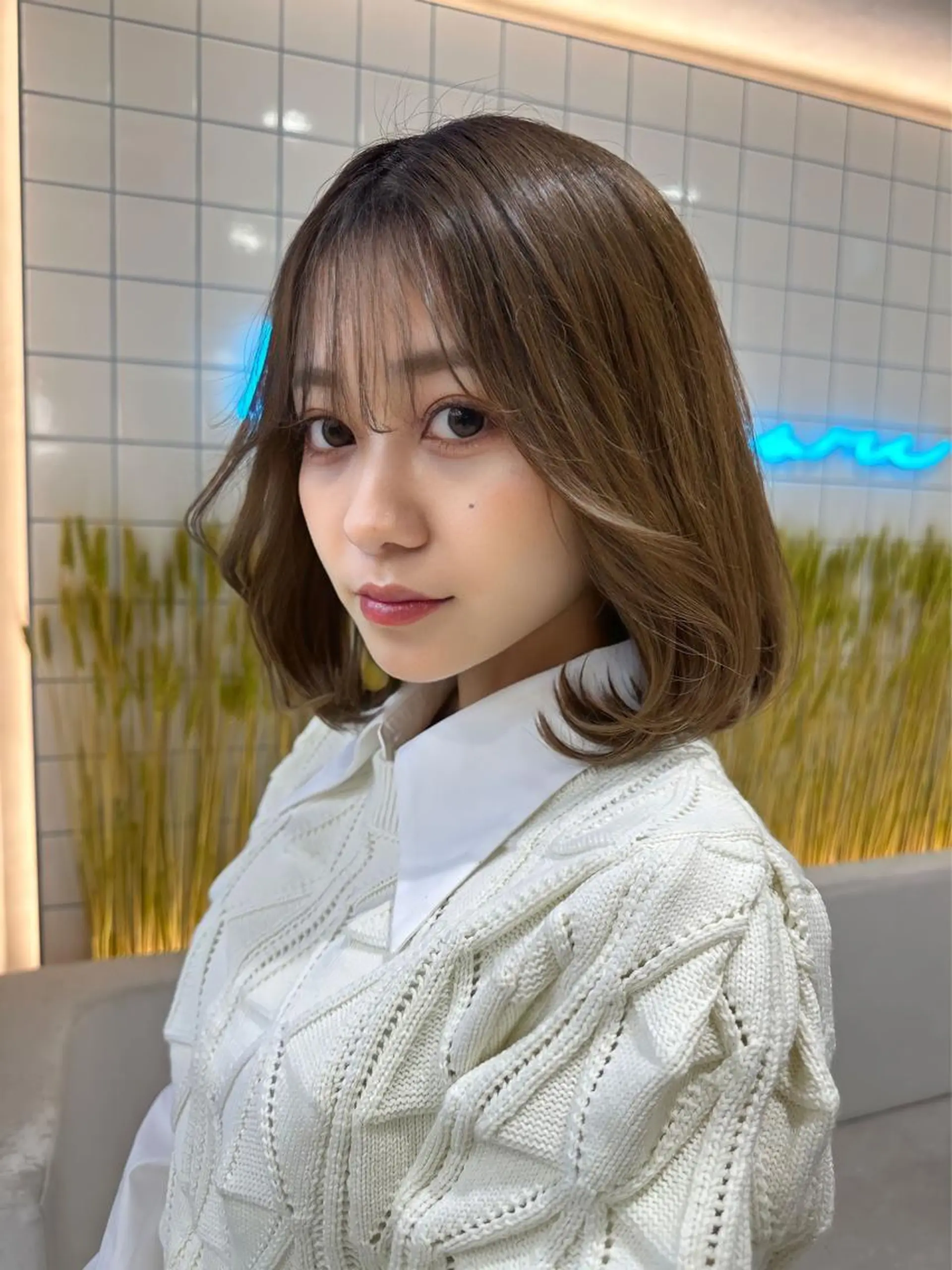 ショート かえ🩶韓国ボブ🎀 透明感カラー🥣のヘアスタイル