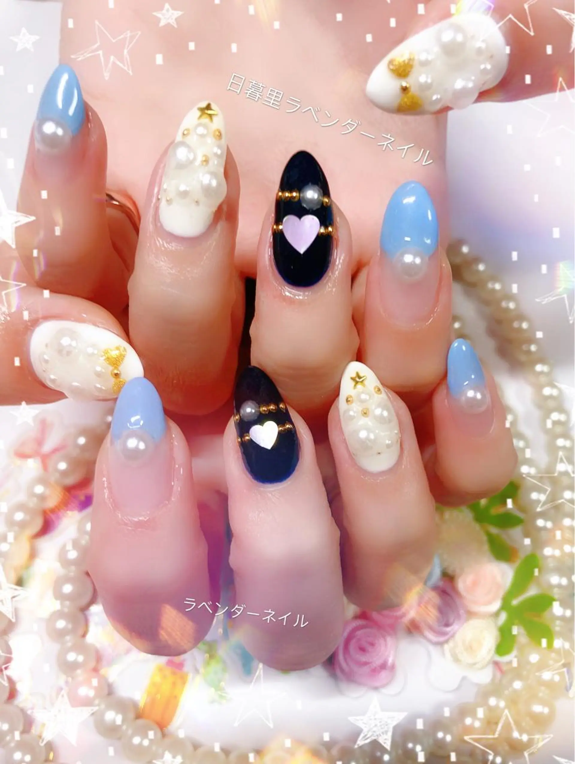 ネイル ラベンダー💖日暮里 ルル💖ネイルのネイルデザイン