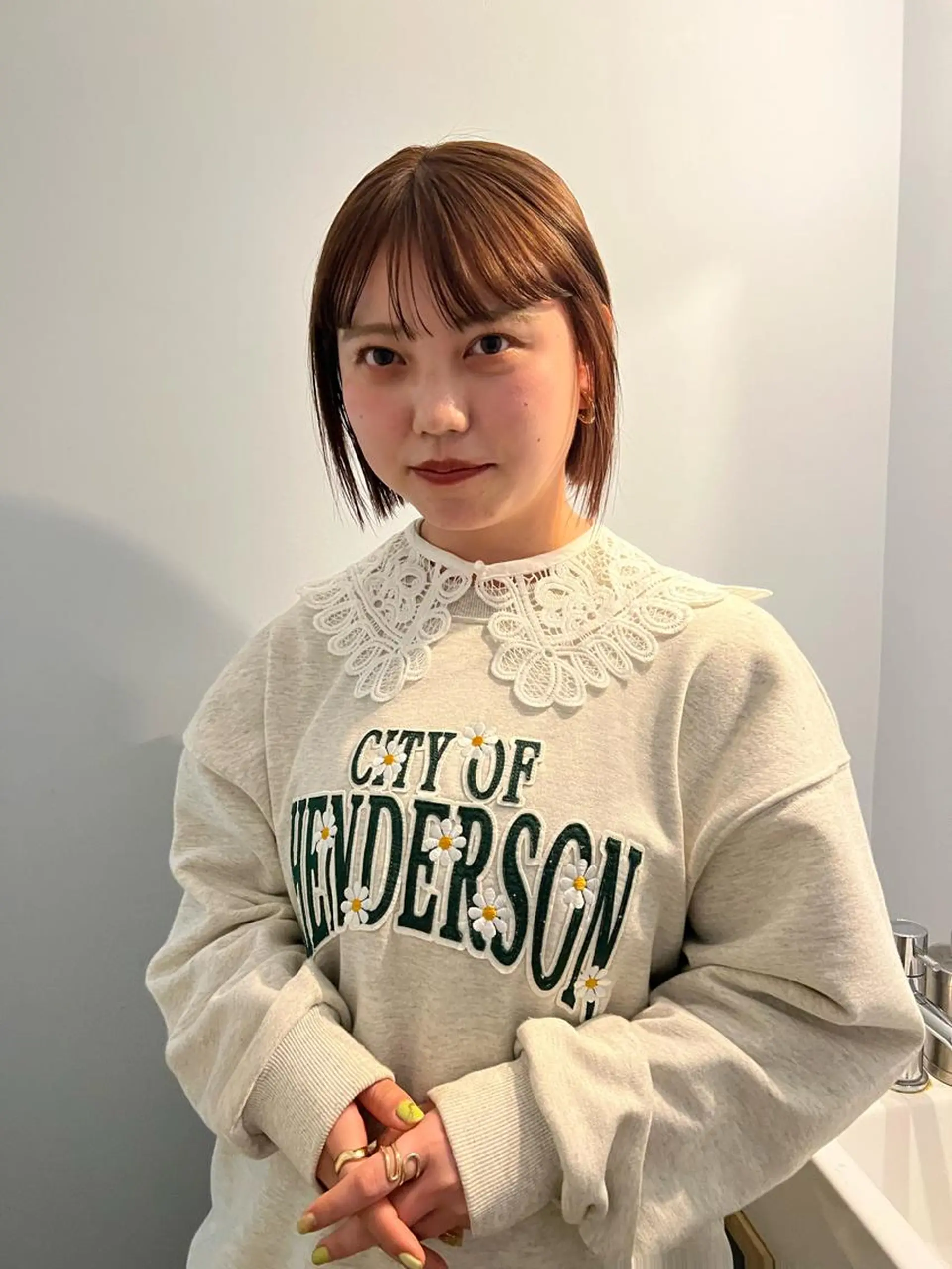 ミディアム カラー 舟橋耀/ブリーチカラ ー/レイヤーカットのヘアスタイル