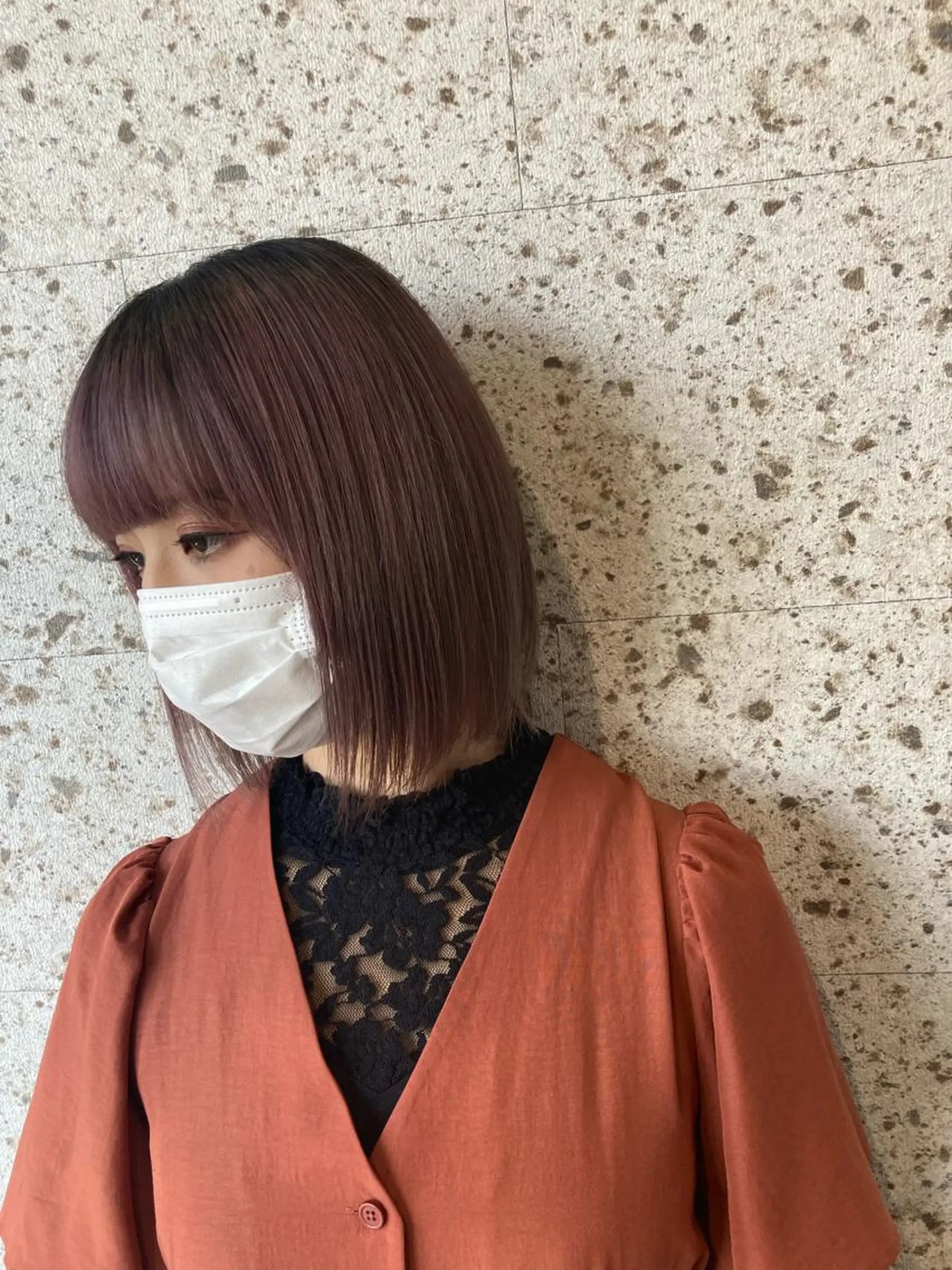 ショート カラー ブリーチ 髪質改善.縮毛矯正 ×韓国ヘアyukiのヘアスタイル