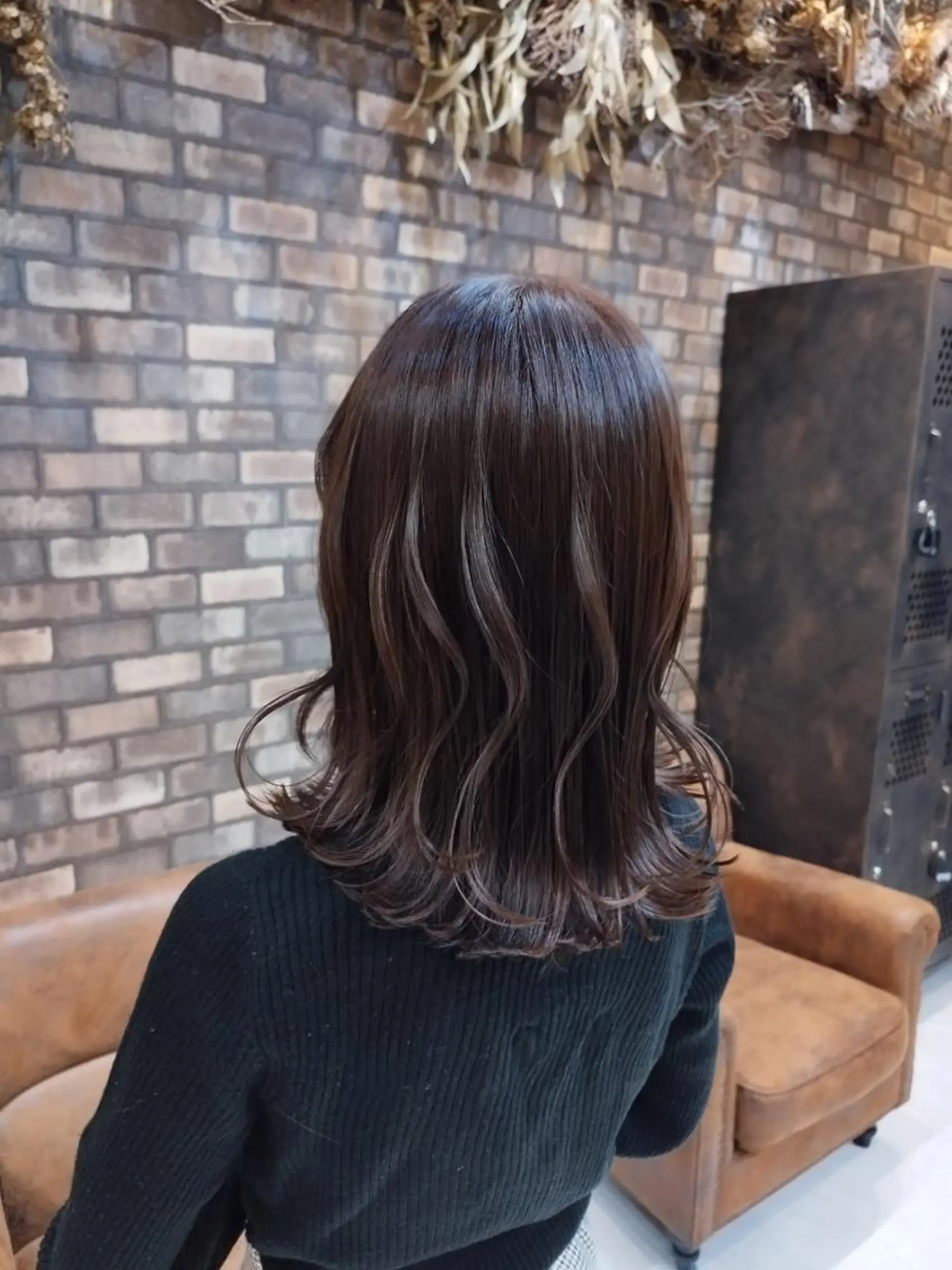セミロング ヘアアレンジ パーマ カラー セミロングパーマ アディクシーカラー アッシュ バレイヤージュ ミストバング カット ヘアカラー 【N°deseo】 吉祥寺のヘアスタイル