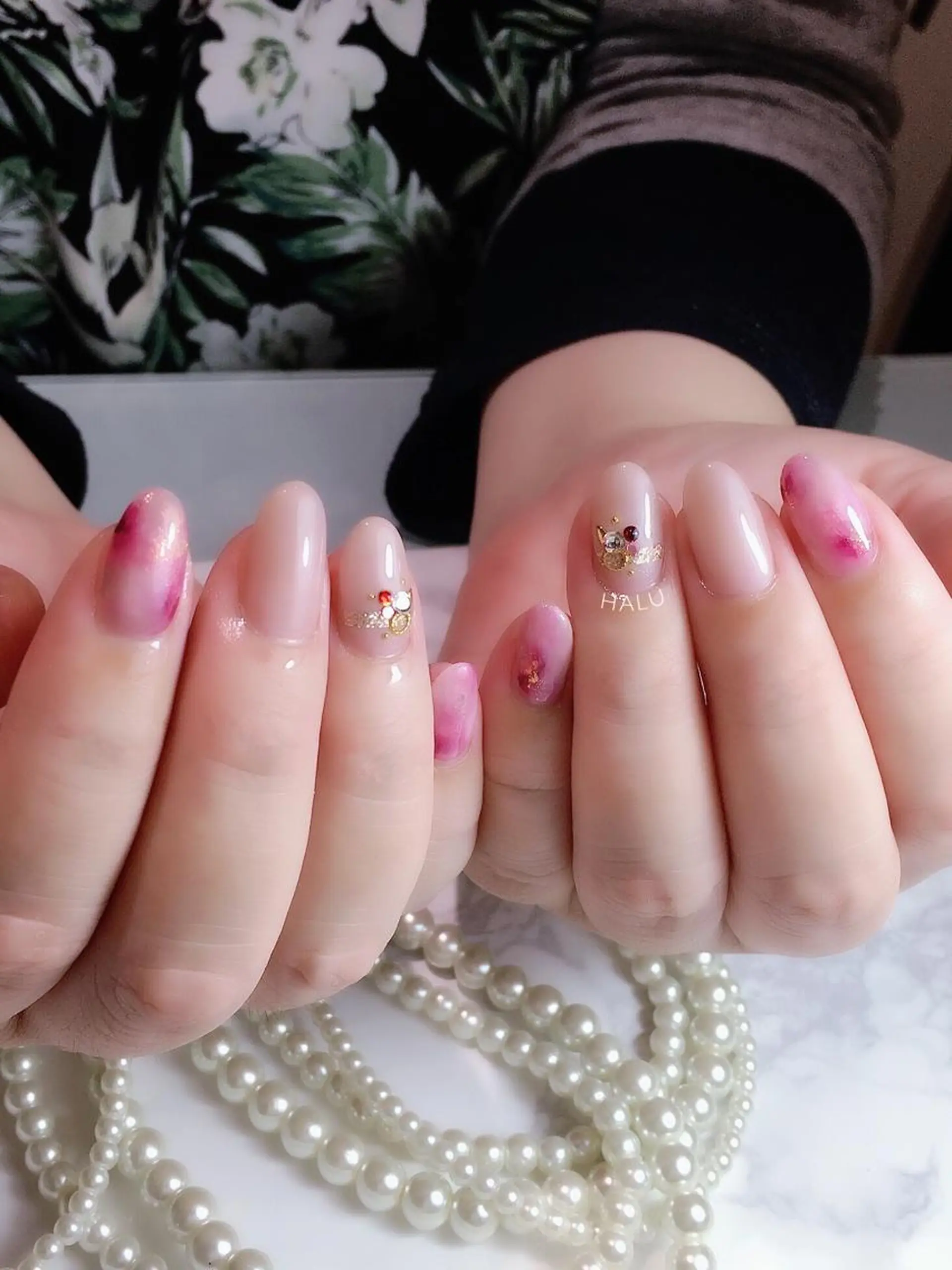 ネイル ニュアンスネイル 春ネイル HALU ハルのネイルデザイン