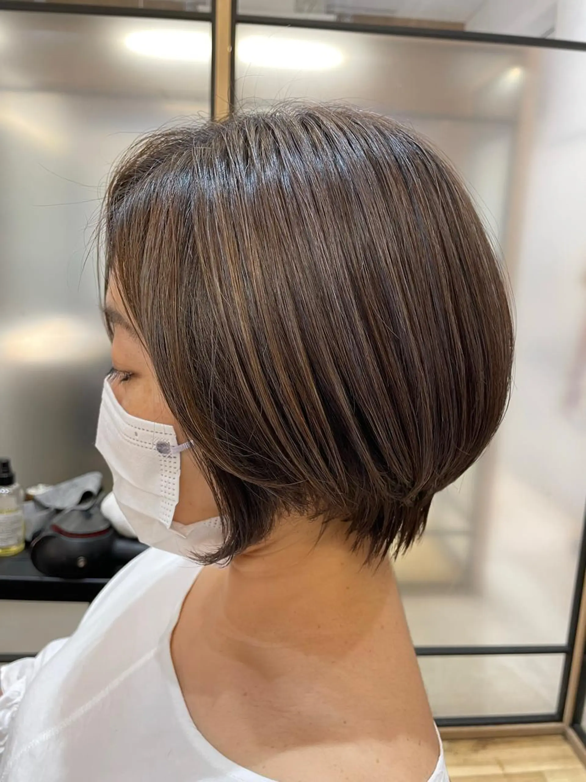 ショート ハイライト シノハラ ガクト ショート/白髪ぼかしのヘアスタイル