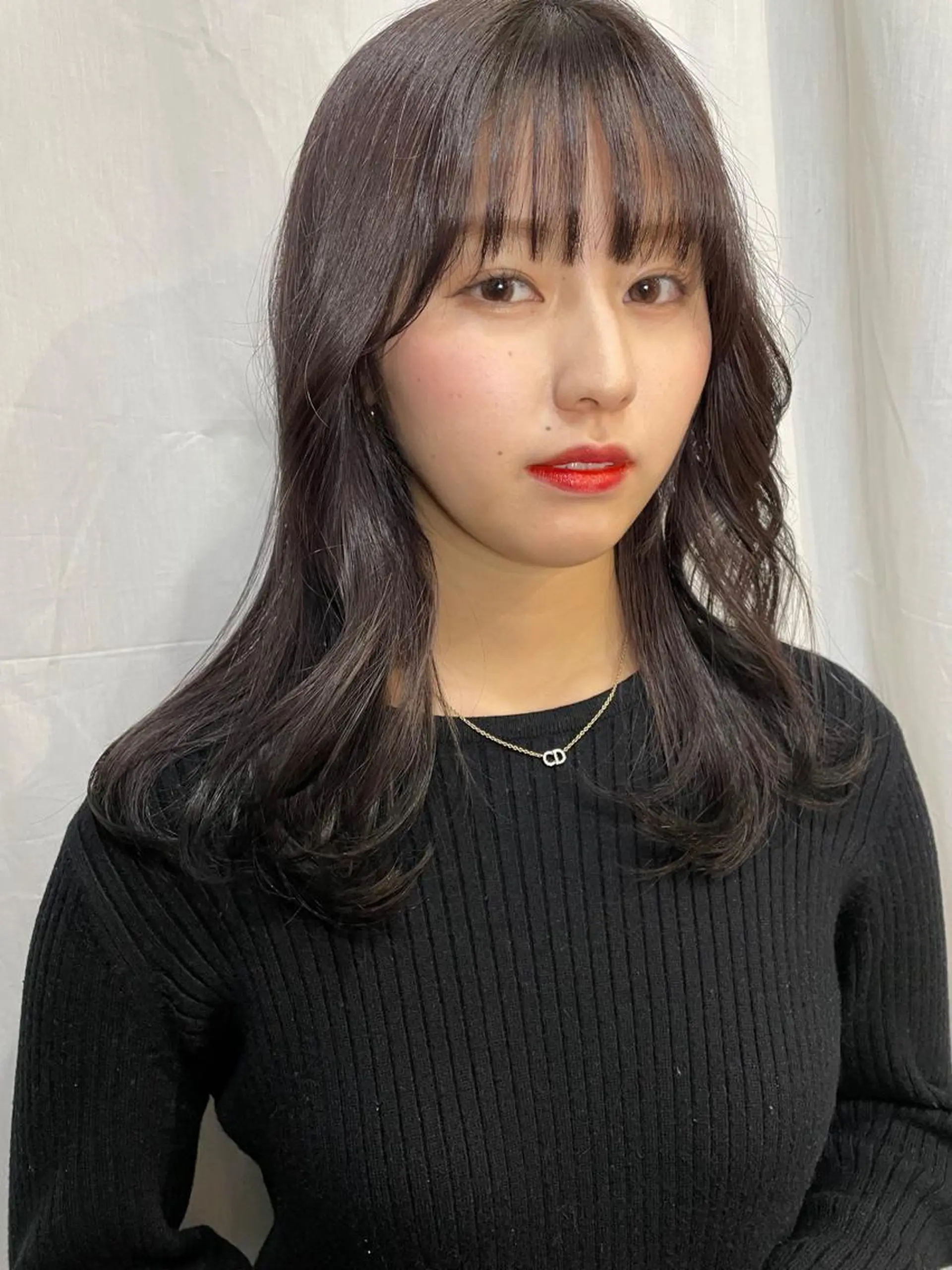 セミロング カラー ヘアアレンジ 髙塚碧🇰🇷 韓国ヘア🎗️のヘアスタイル