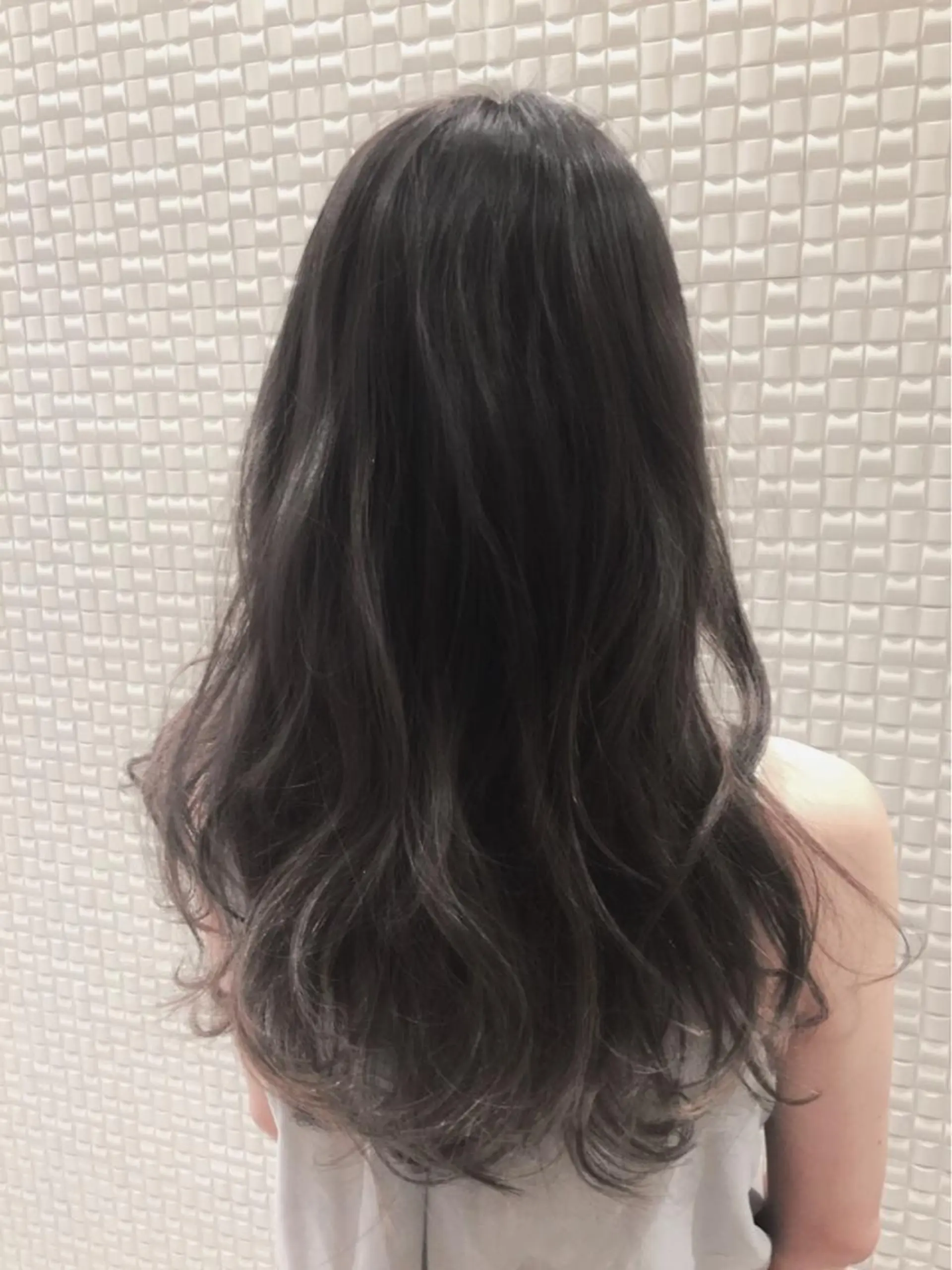 ロング カラー ヘアアレンジ アッシュ ブリーチ ブルーカラー ブルーパープル ダークグレー ✨ハイクオリティ✨ 山本香也のヘアスタイル