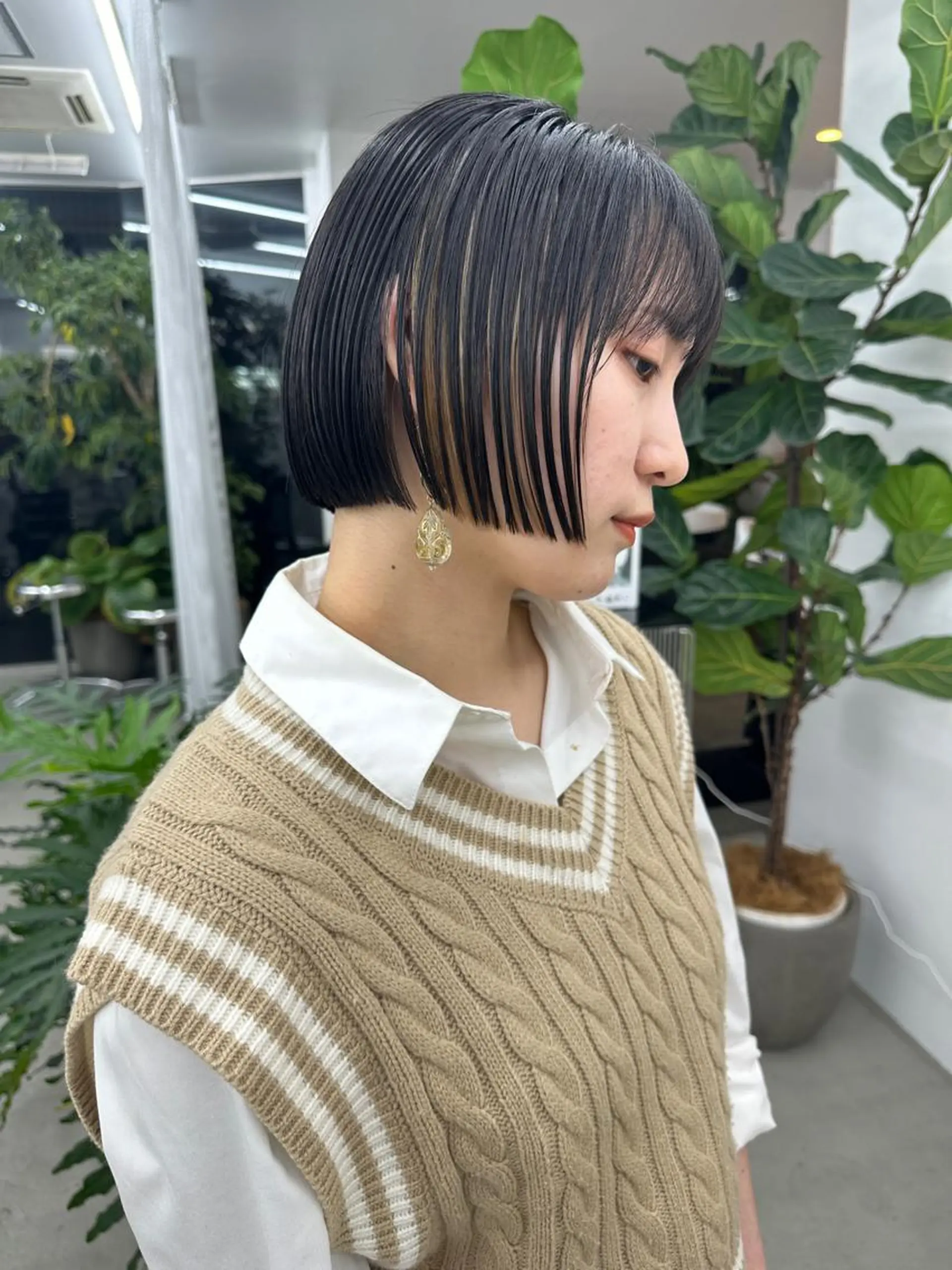 ショート ボブ カット トリートメント ボブ/レイヤー/ケア パーマ/リュウタのヘアスタイル