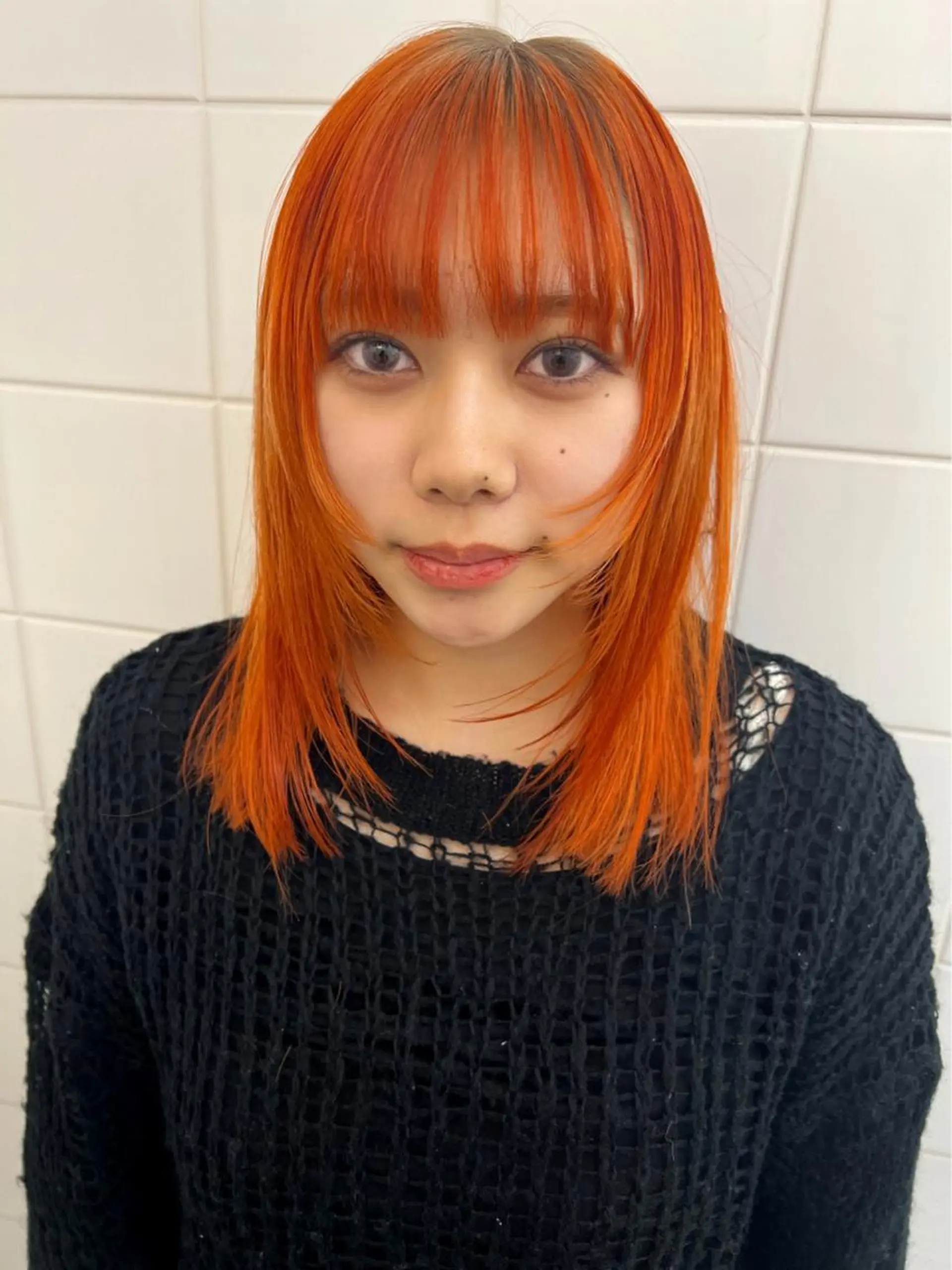 ミディアム カラー ヘアアレンジ 🧨ブリーチー×ボブ レイヤー💎じゅえるのヘアスタイル