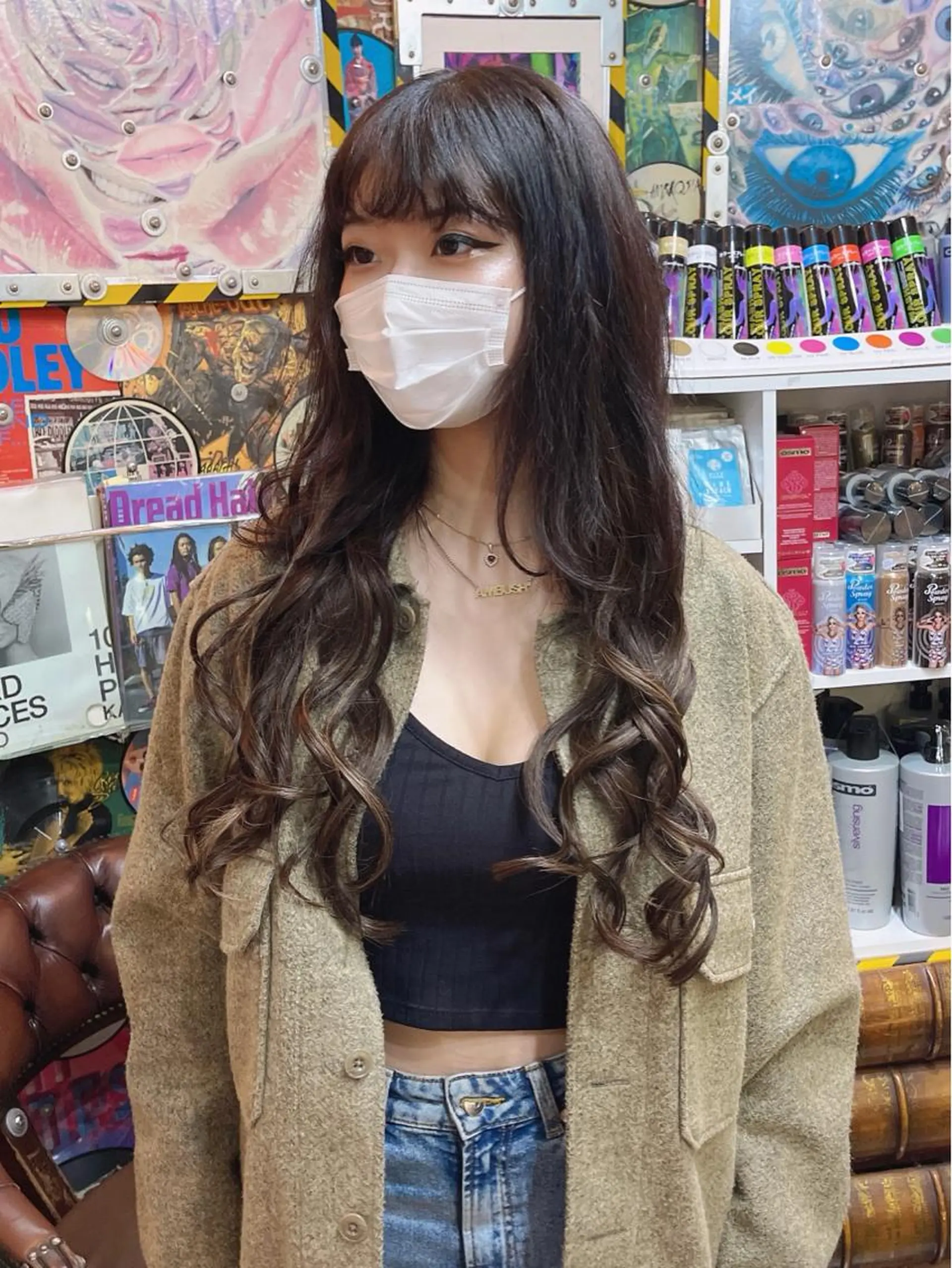 ロング カラー ヘアアレンジ 編み込みエクステ メッシュ エクステ トリートメント 🌈派手髪エクステ ブレイズ🌈ひろとのヘアスタイル