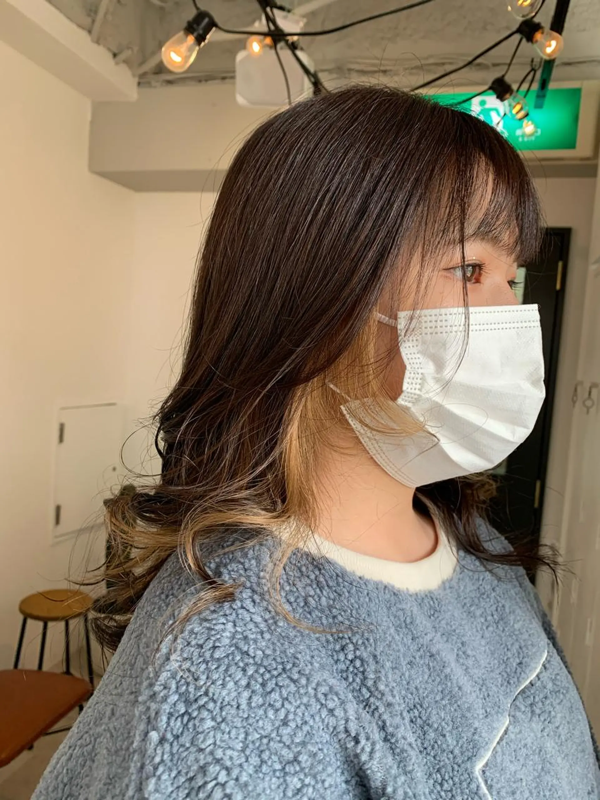 セミロング カラー ベージュカラー インナーカラー 🌸MAYU🌸 ハイトーン➕レイヤーのヘアスタイル