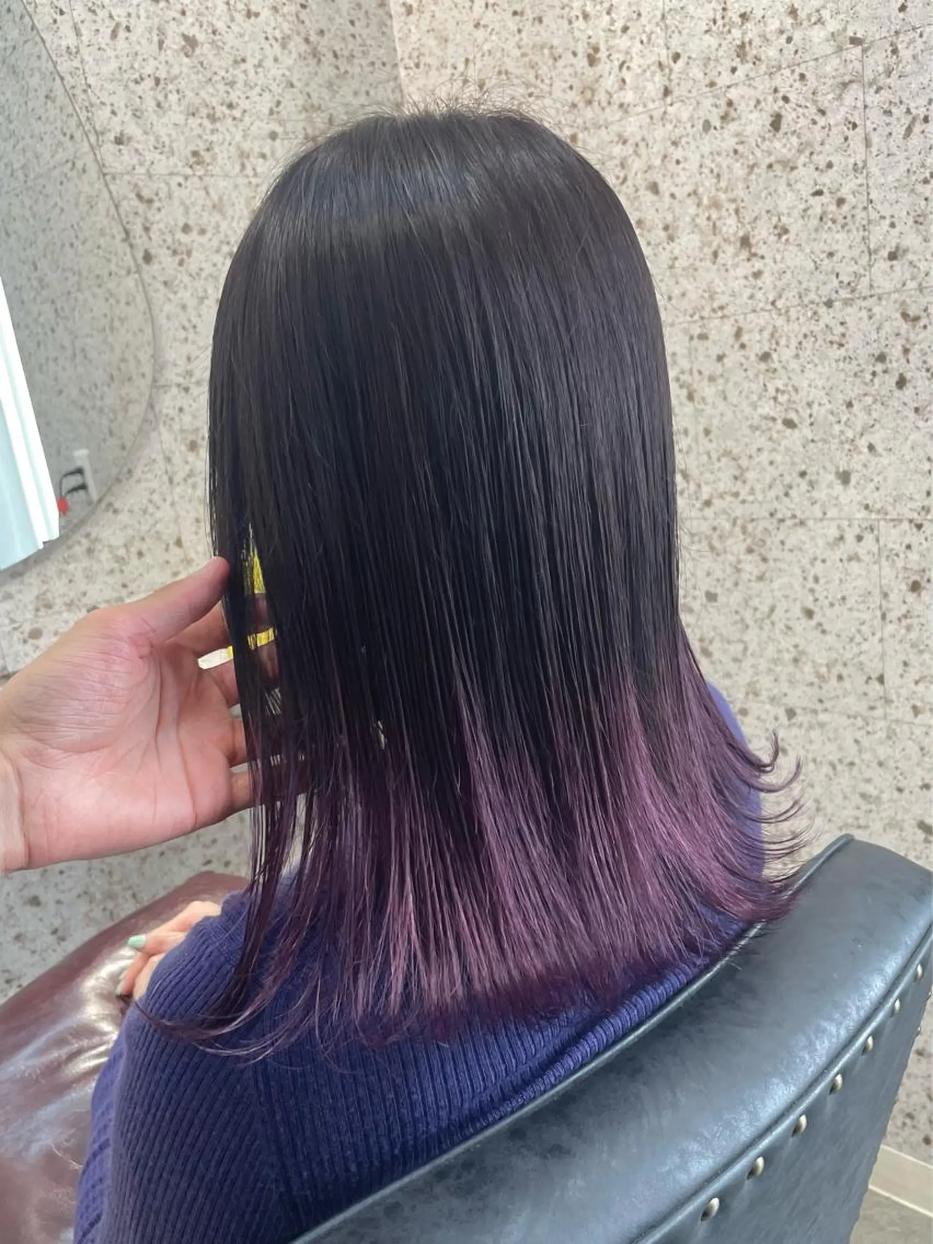 セミロング カラー グラデーションカラー ピンクカラー ピンクパープル パープルカラー lani hair salon所属・SHOTO ハイトー ン/ブロンドカラーのヘアスタイル