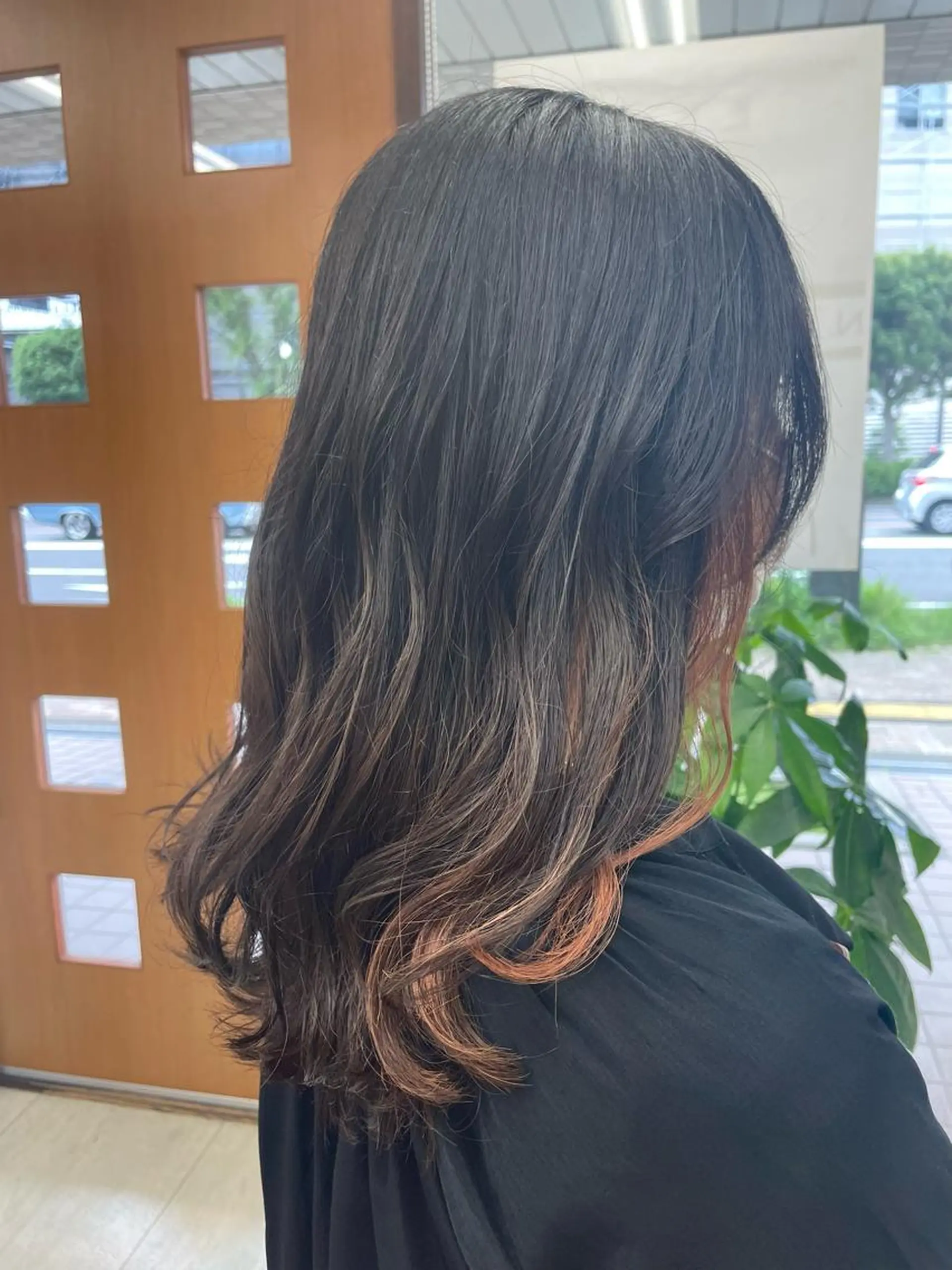 セミロング ダブルカラー/韓国 ヘア/さわのあかねのヘアスタイル