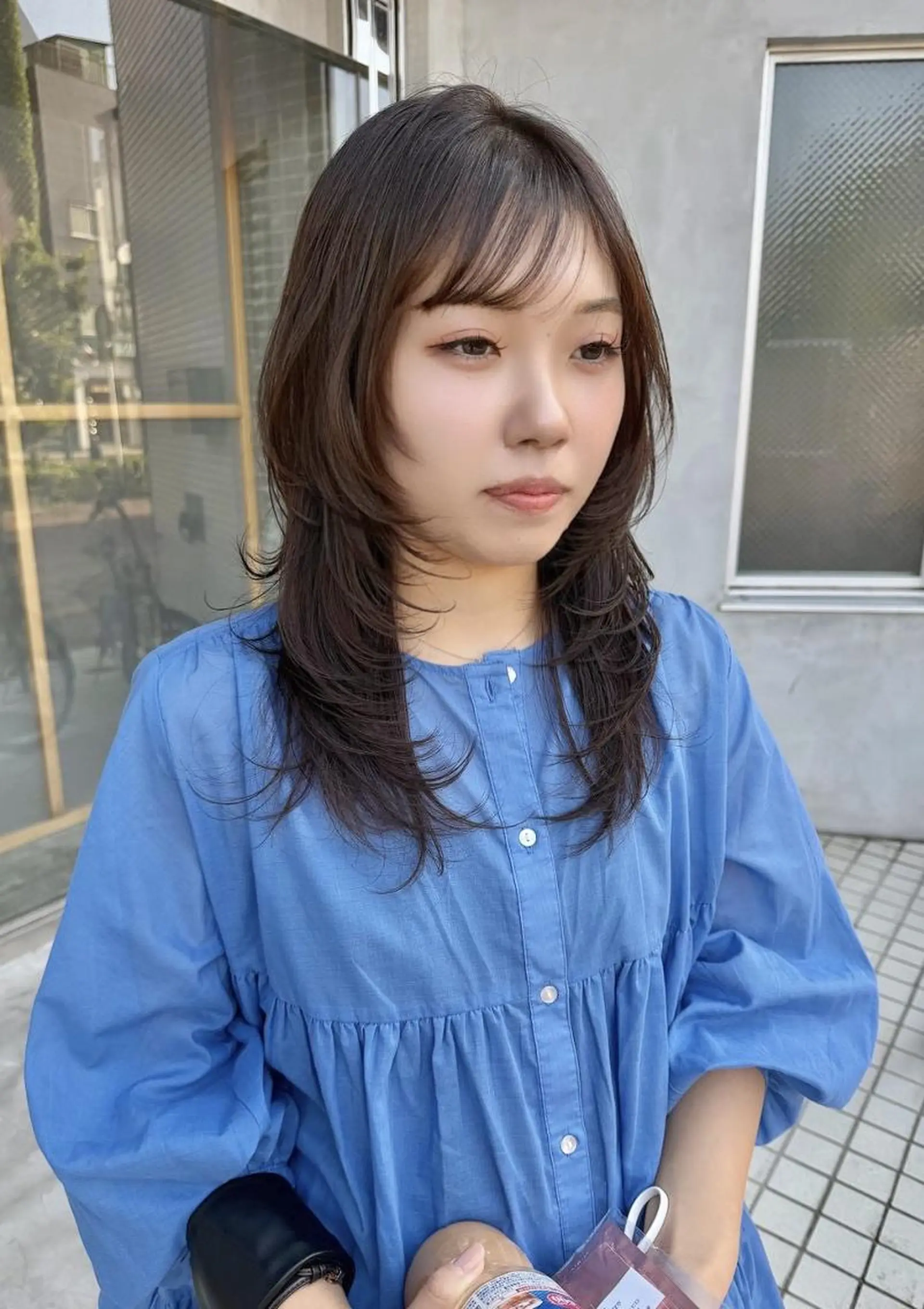 ミディアム カラー レイヤーカット カット ヘアカラー トリートメント 韓国/ボブ/まつパ 🩰aikaのヘアスタイル