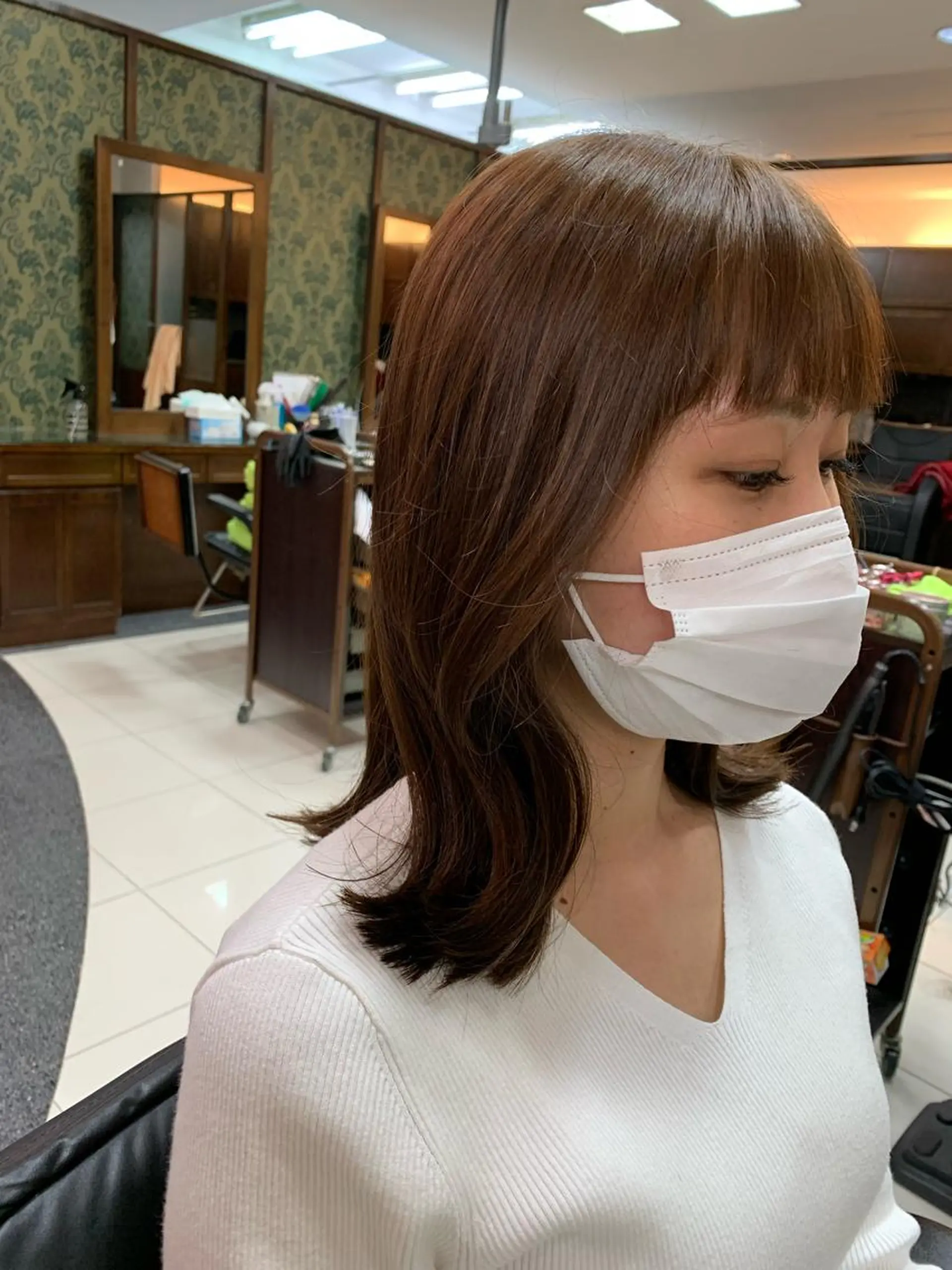 ミディアム 吉田 朱理のヘアスタイル