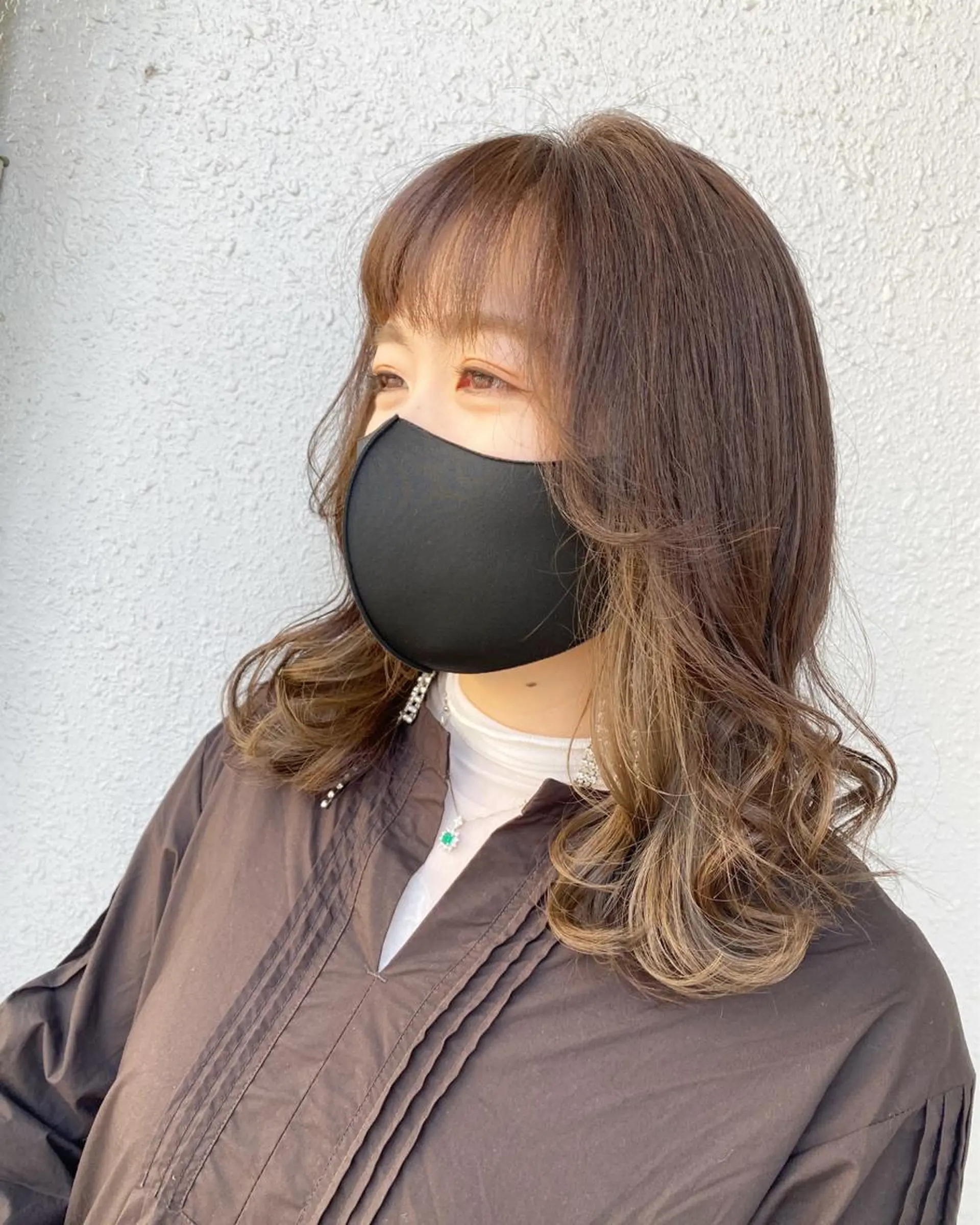 ロング カラー ブリーチ 後藤紗英/髪質改善 /オリーブベージュのヘアスタイル