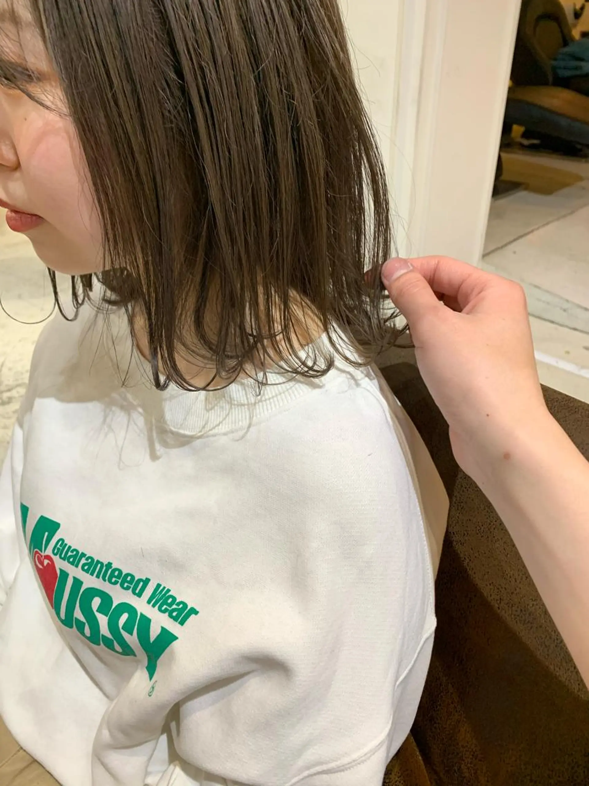 ミディアム カット ヘアカラー トリートメント ダブルカラー/透明感 💈JUNYA💈のヘアスタイル