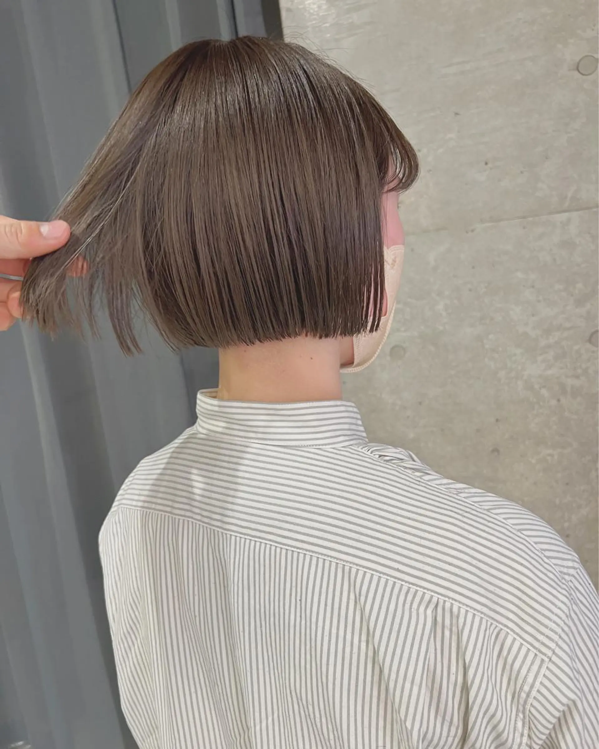 ショート カラー ボブパーマコテ巻き風 パーマNo1深江秀平のヘアスタイル