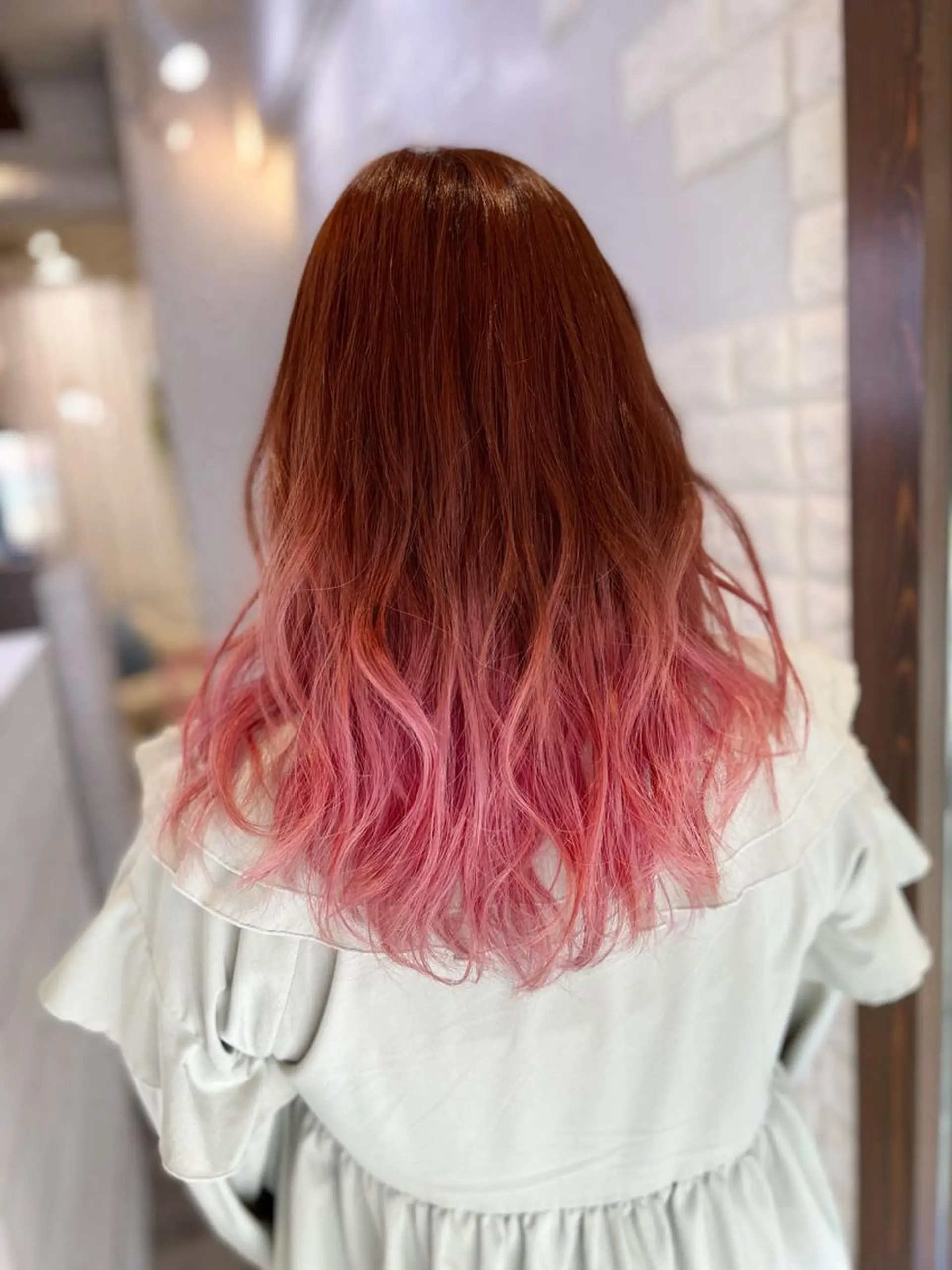 セミロング カラー ヘアアレンジ ヘアカラー トリートメント 次世代シールエクステ 錦糸町 小泉 朋之のヘアスタイル