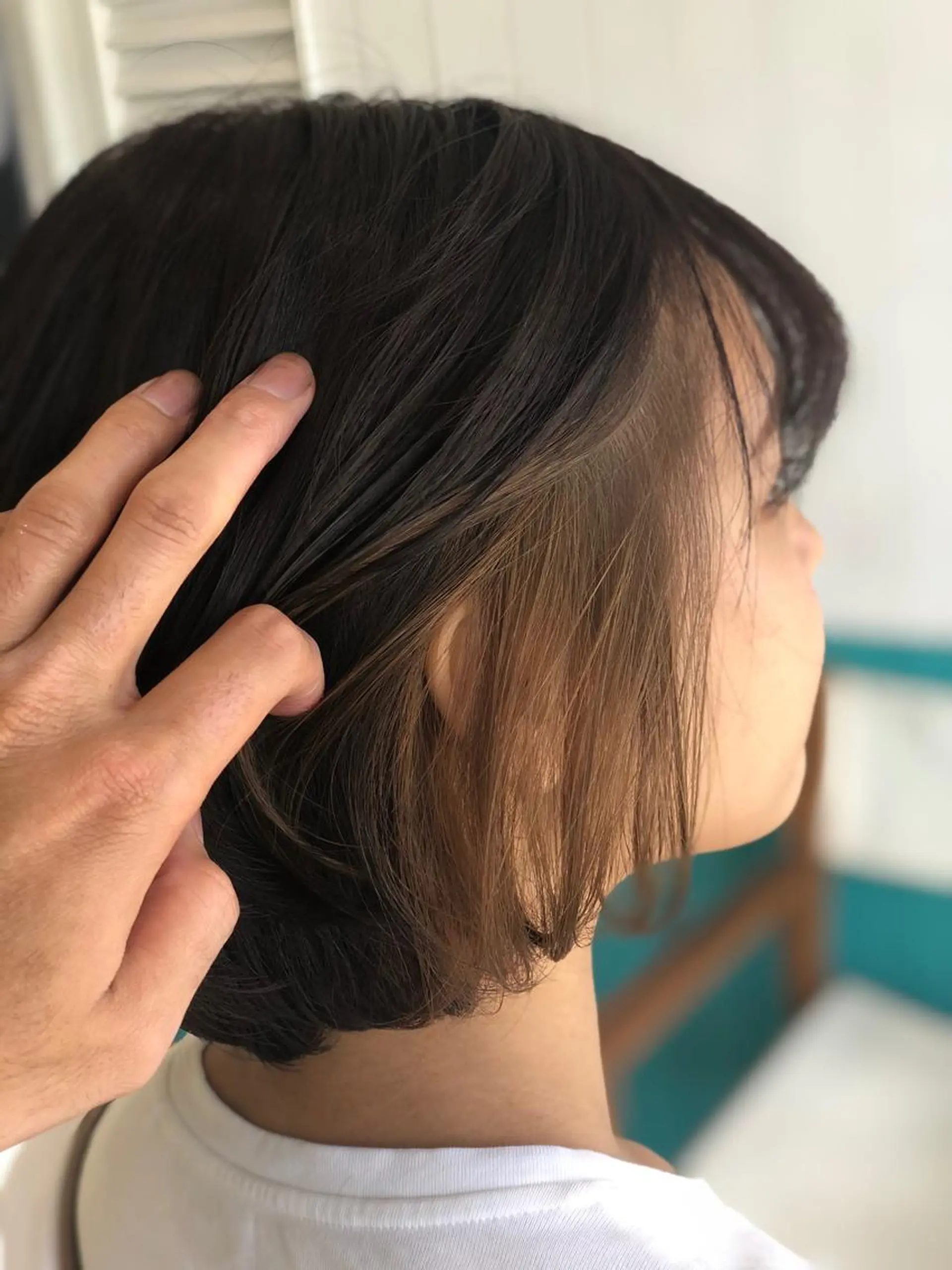 ミディアム カラー イヤリングカラー Snaly カラー特化ページのヘアスタイル