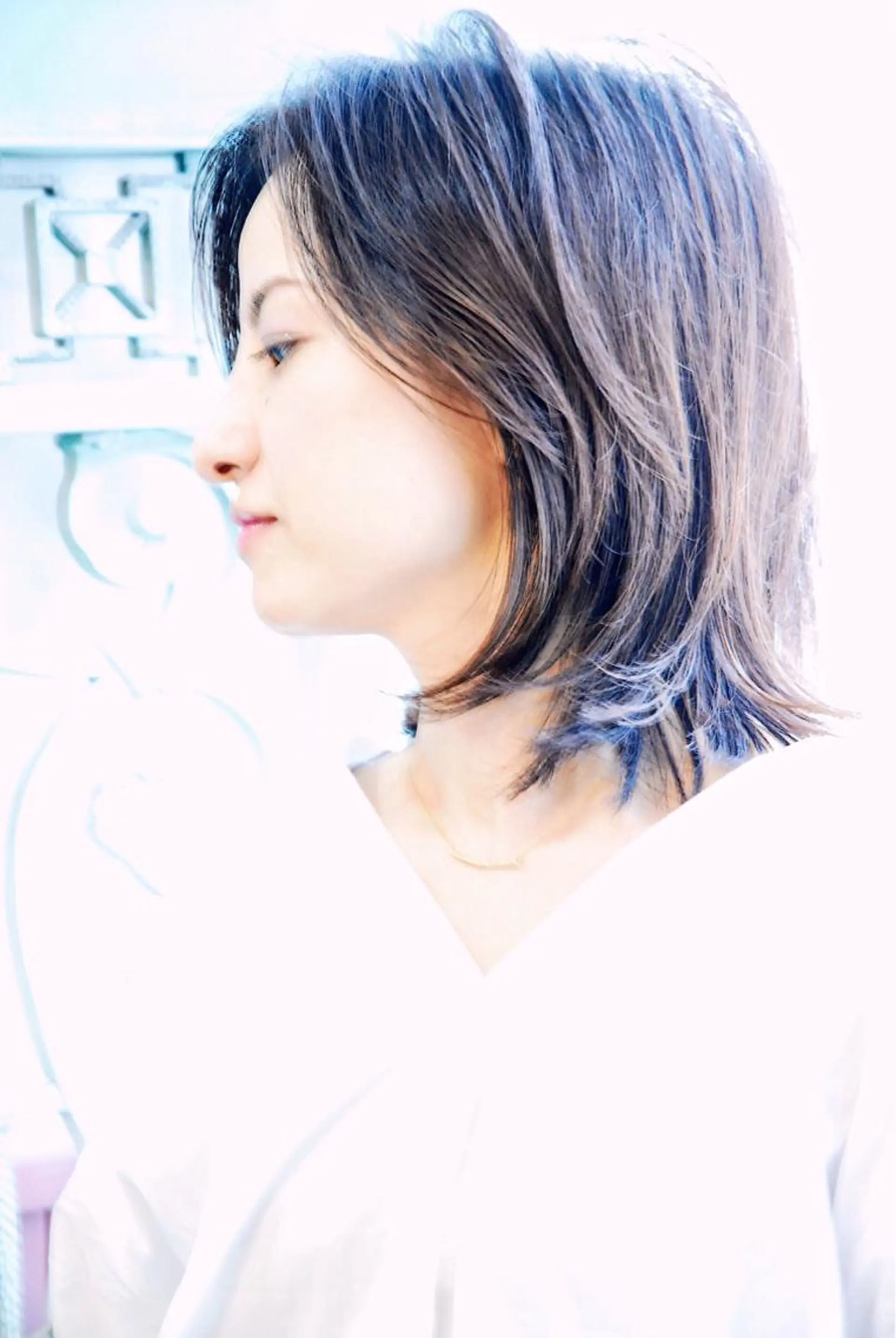 ミディアム カラー パーマ ヘアアレンジ 学生 表参道Lise おおいしおりのヘアスタイル