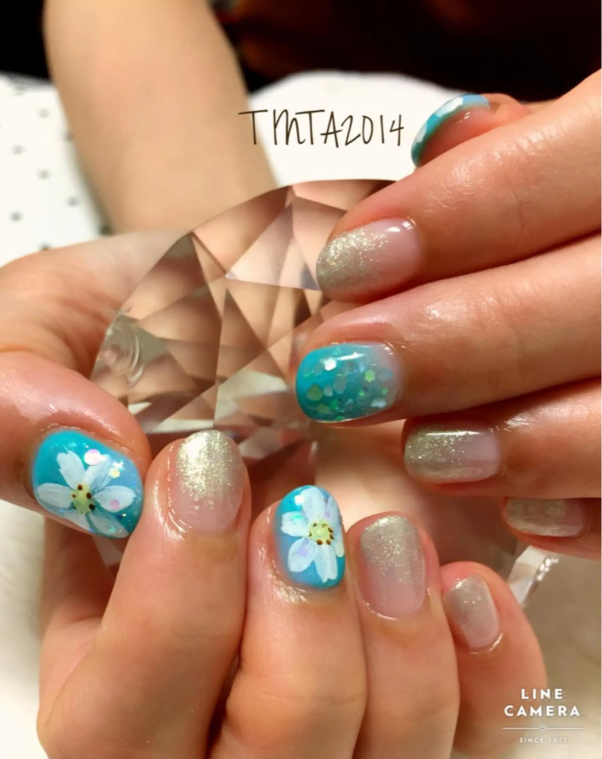 ネイル グラデーション ラメ(グリッター) ラメグラデーション ネイルサロン ティンタ所属・馬場 典子のネイルデザイン