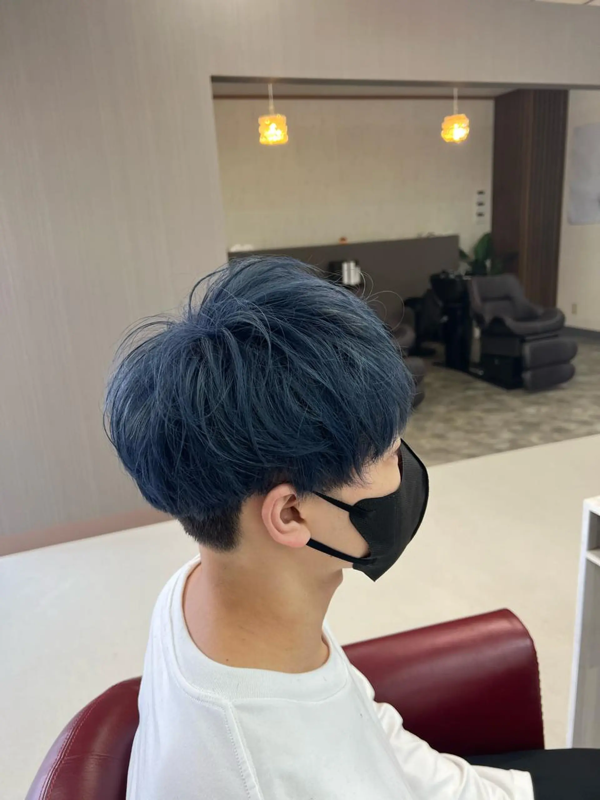 ショート カラー メンズ ブルーカラー KEN 🌟のヘアスタイル