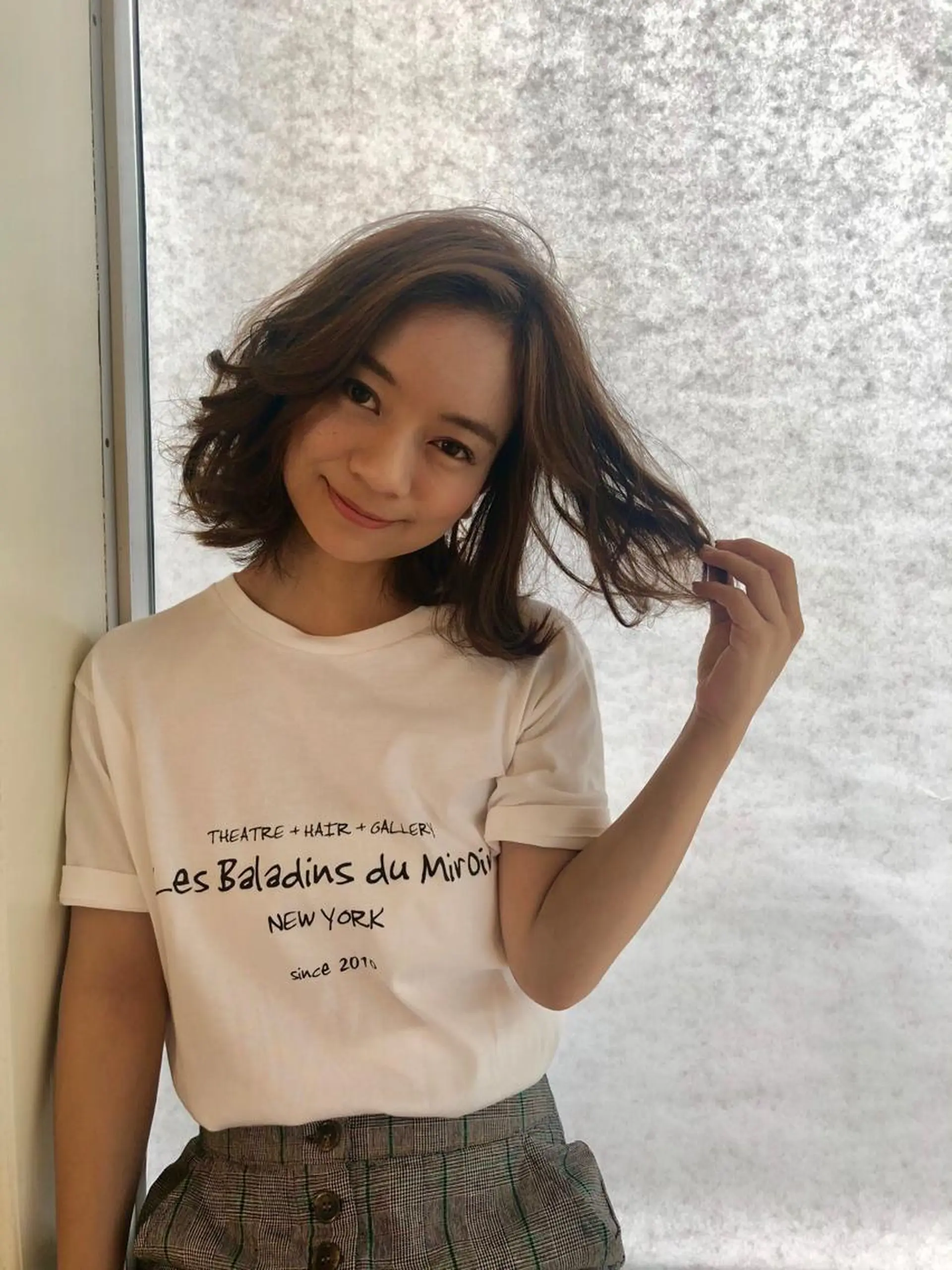 ミディアム 🤍韓国風ヘア 柴田真帆🤍のヘアスタイル