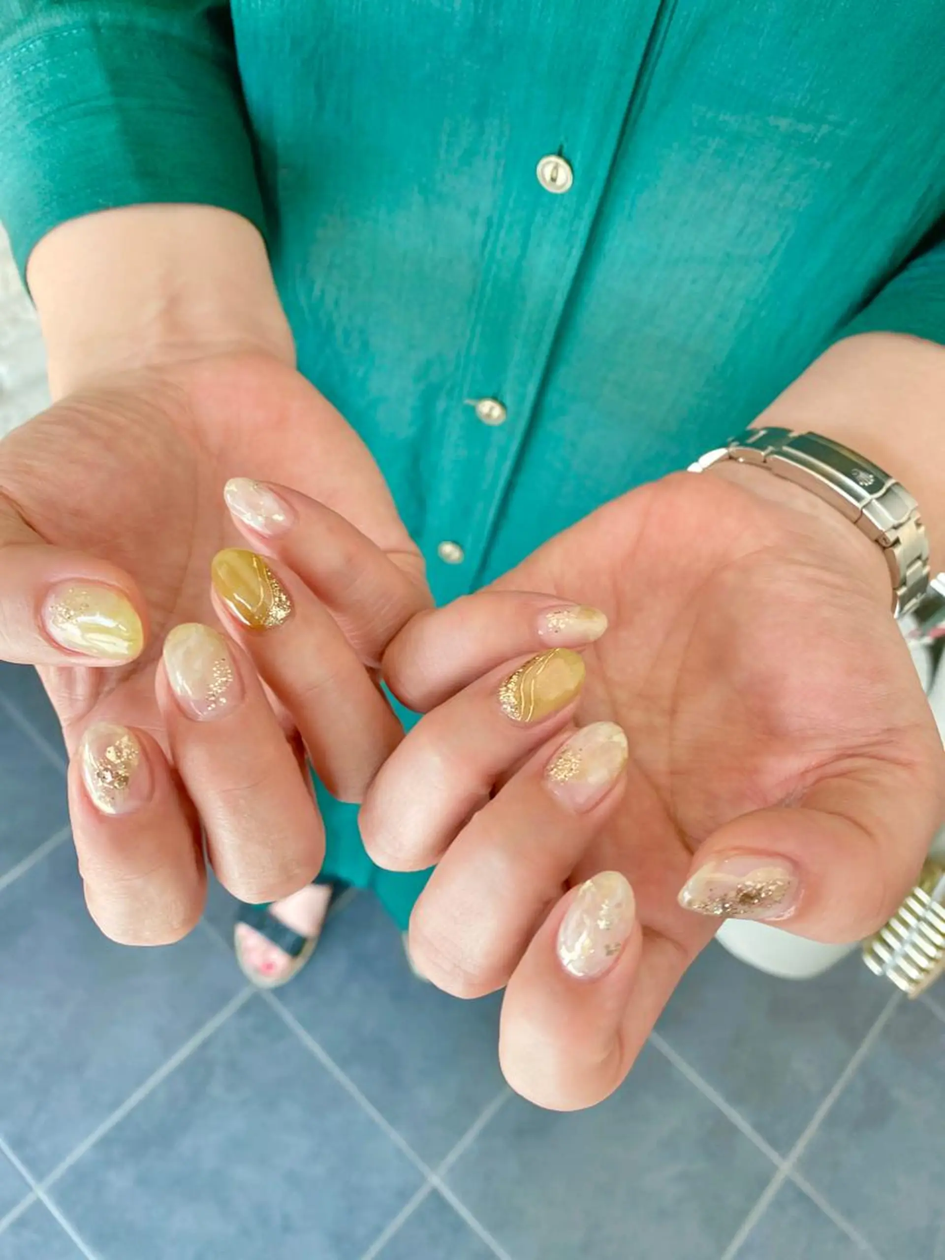 ネイル アートネイル 入学式 長さ出し フレンチネイル ジェルネイル ハンドネイル ハンドケア Lililas サロン&スクールのネイルデザイン