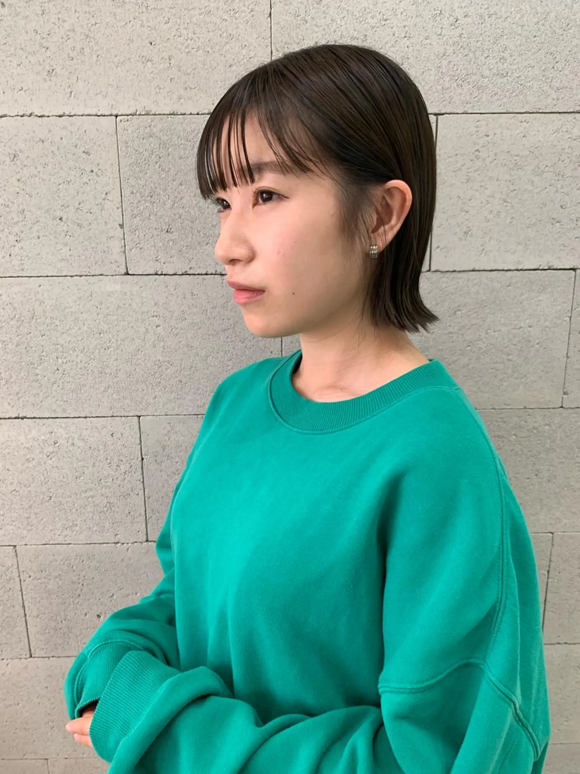 ショート カラー 透明感カラー カワサキ マホのヘアスタイル