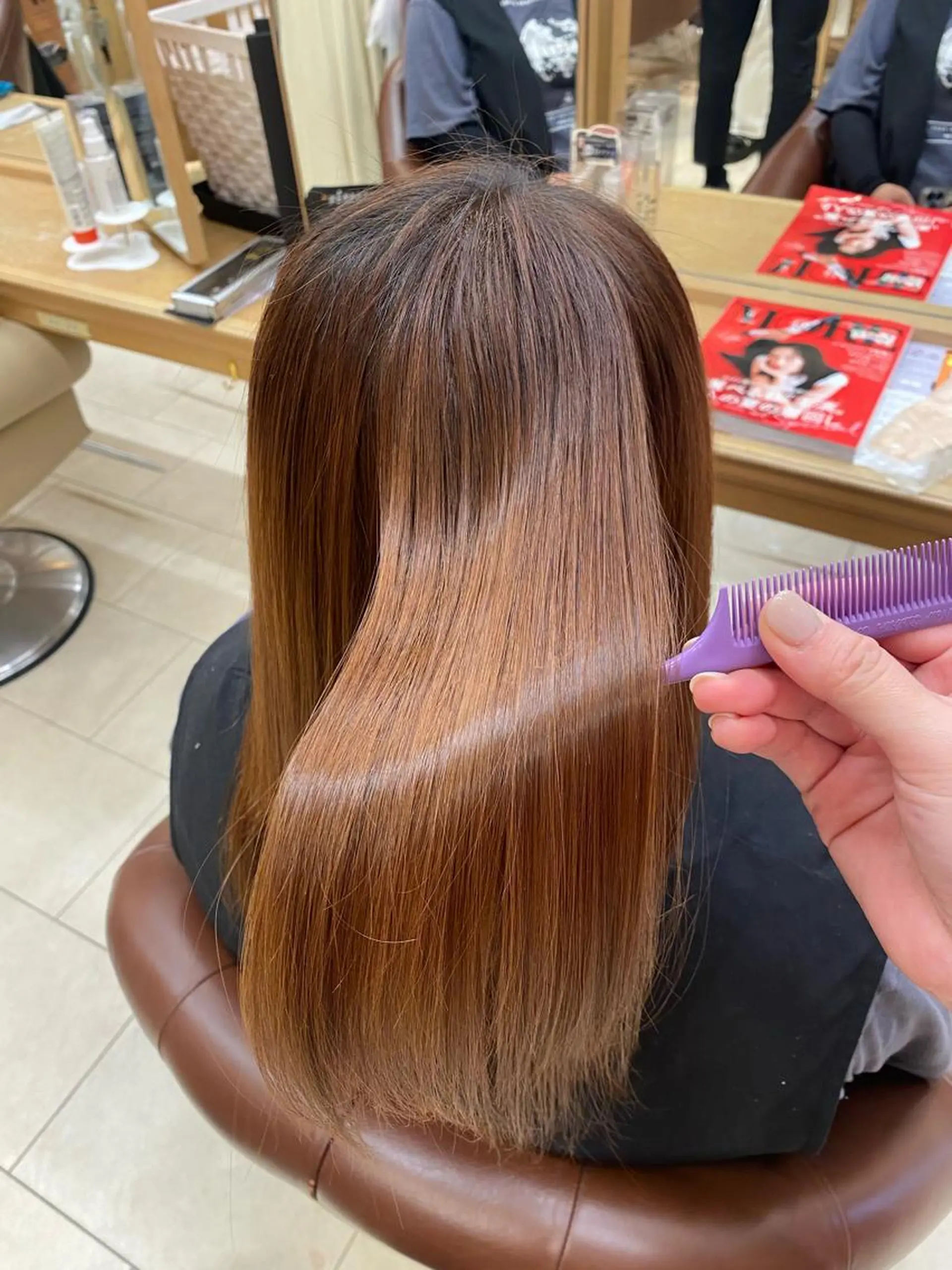 ロング ヘアカラー トリートメント 鹿児島 聖来のヘアスタイル