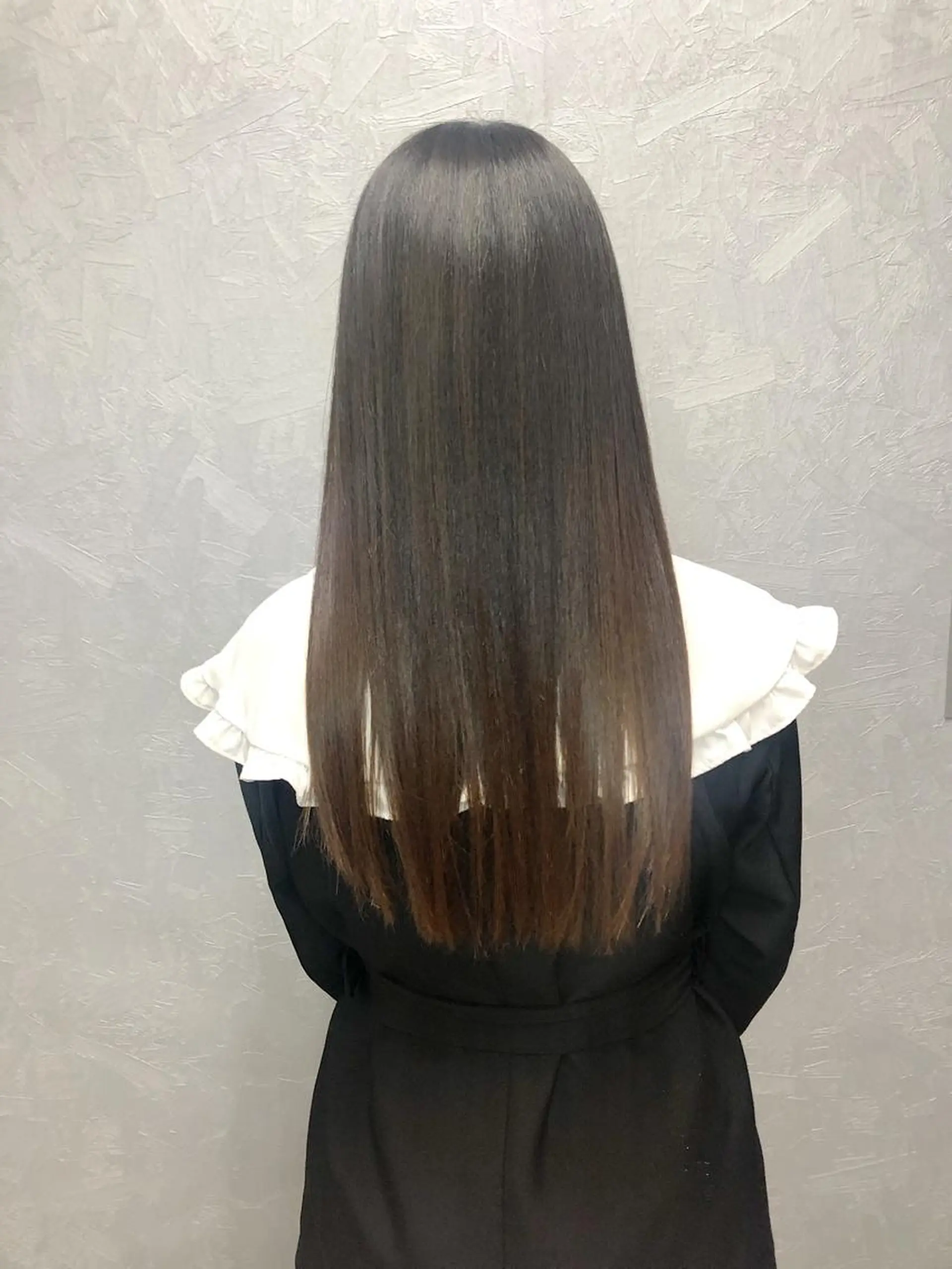 ロング 髪質改善 縮毛矯正 トリートメント カット 縮毛矯正 トリートメント 所渉/韓国レイヤー /ウルフカットのヘアスタイル