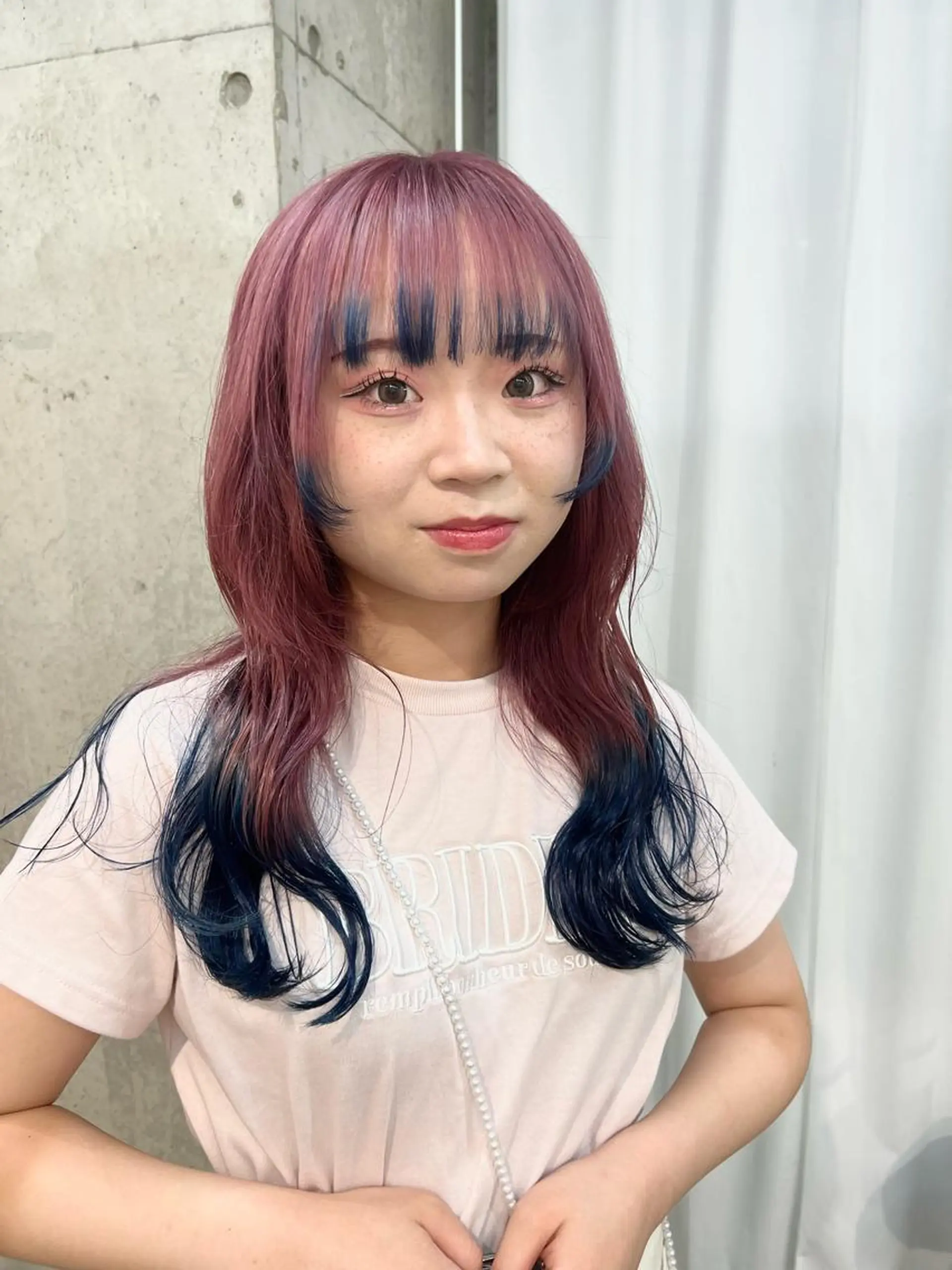 ロング カラー ブルーカラー デザインカラー ピンクカラー Ayaka🩰🎀 ガーリー/暖色♡のヘアスタイル