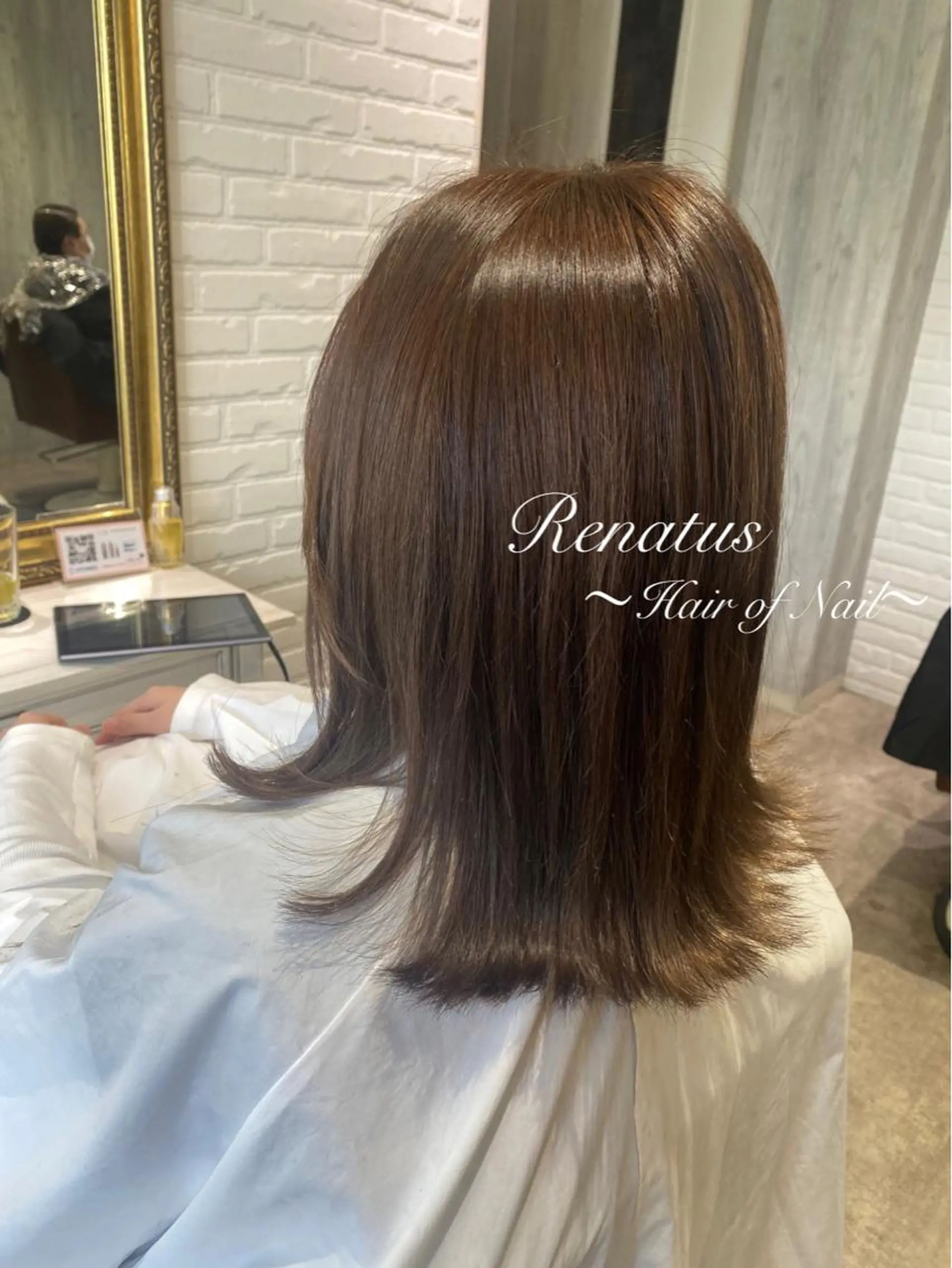 セミロング カラー イルミナカラー トリートメント カット ヘアカラー トリートメント Renatus店長 金子裕美のヘアスタイル
