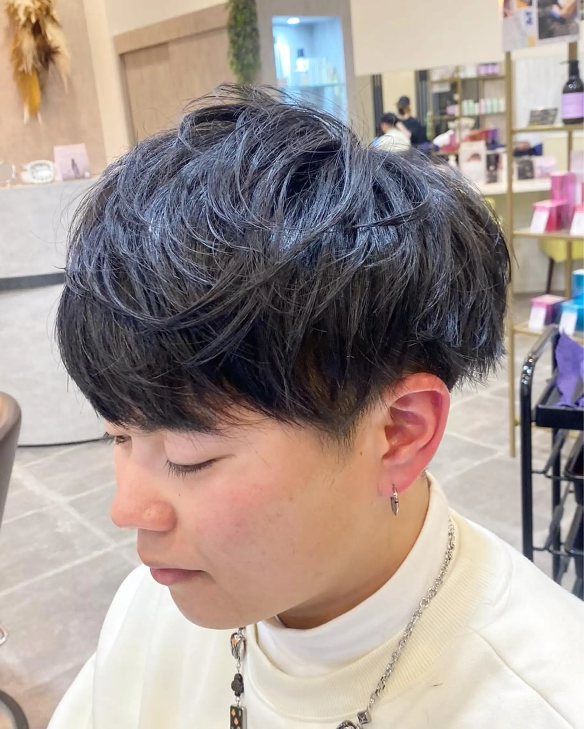 メンズ マッシュ マスイ カイセイのヘアスタイル